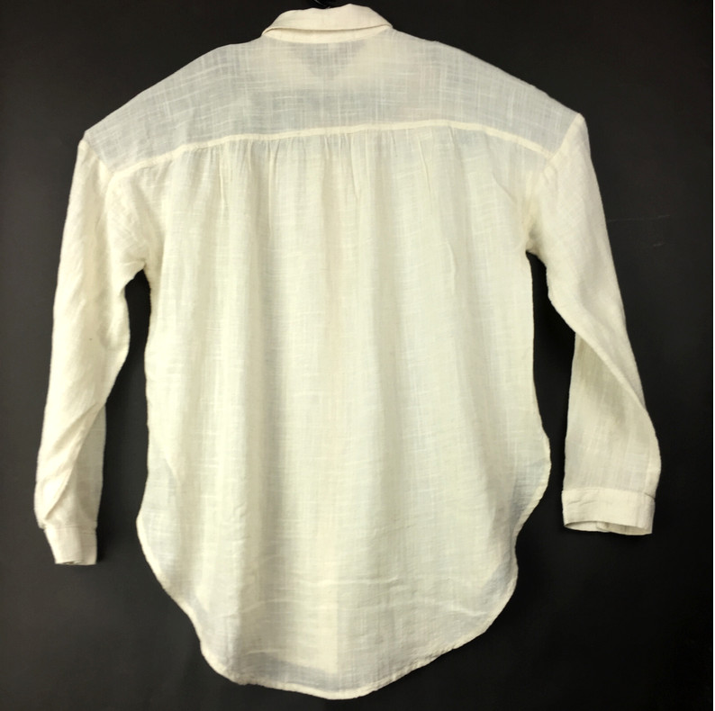 Bella Dahl Shirt Womens Small S Beige Cotton Viscose Linen Button Up Gauze USA