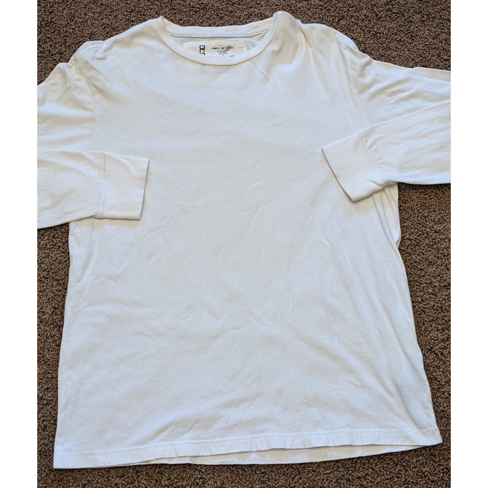 Old Navy Womens Long Sleeve White Prints On Finery Lesotho – Fitted Size Large