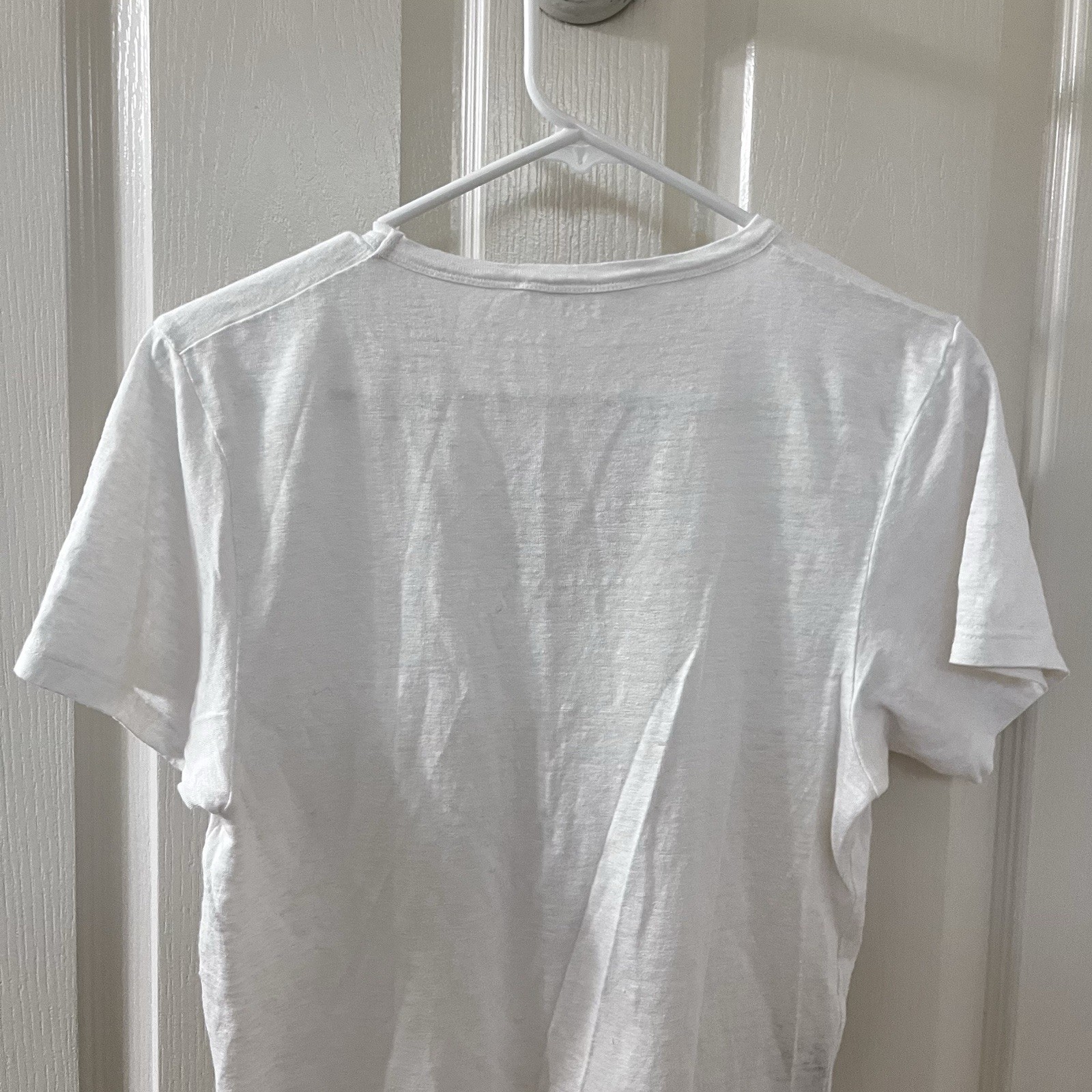 Isabel Marant Étoile V-Neck Short Sleeve Top 100% Linen Off-White Women’s Large