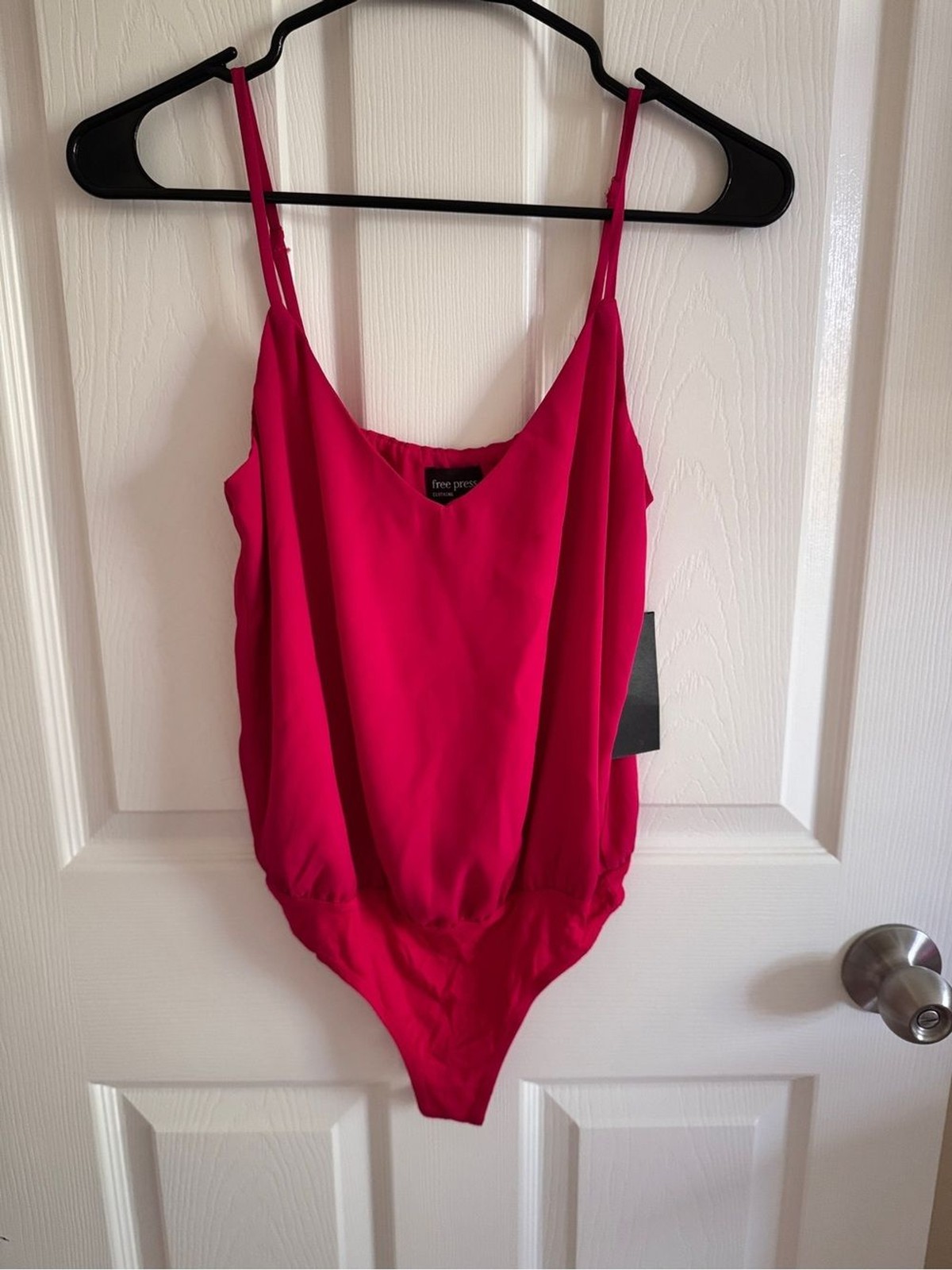 free press bright fuchsia one-piece bodysuit NWOT