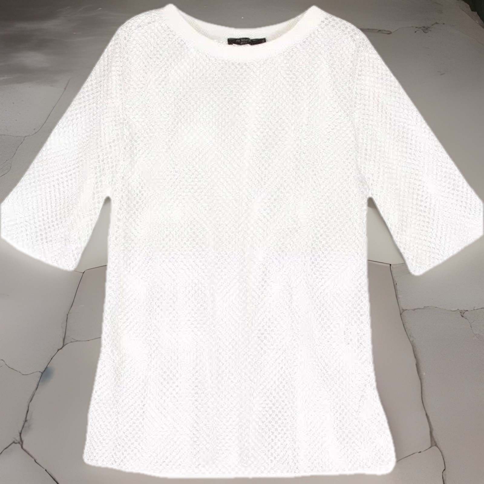 Woman’s cream Mesh T Shirt Size 12-14 (M/L) BNWT