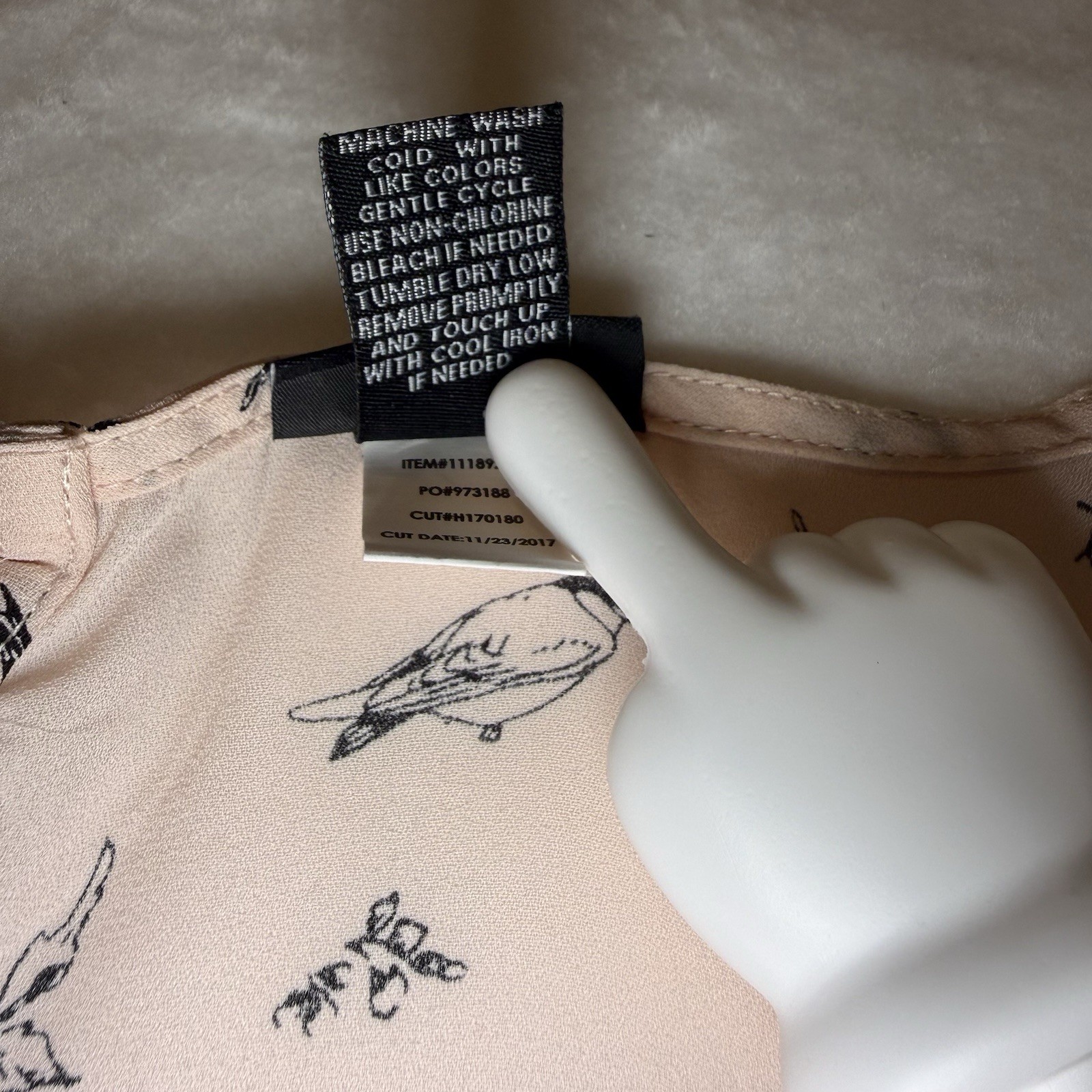 TORRID Blush and Black Bird Blouse 3x