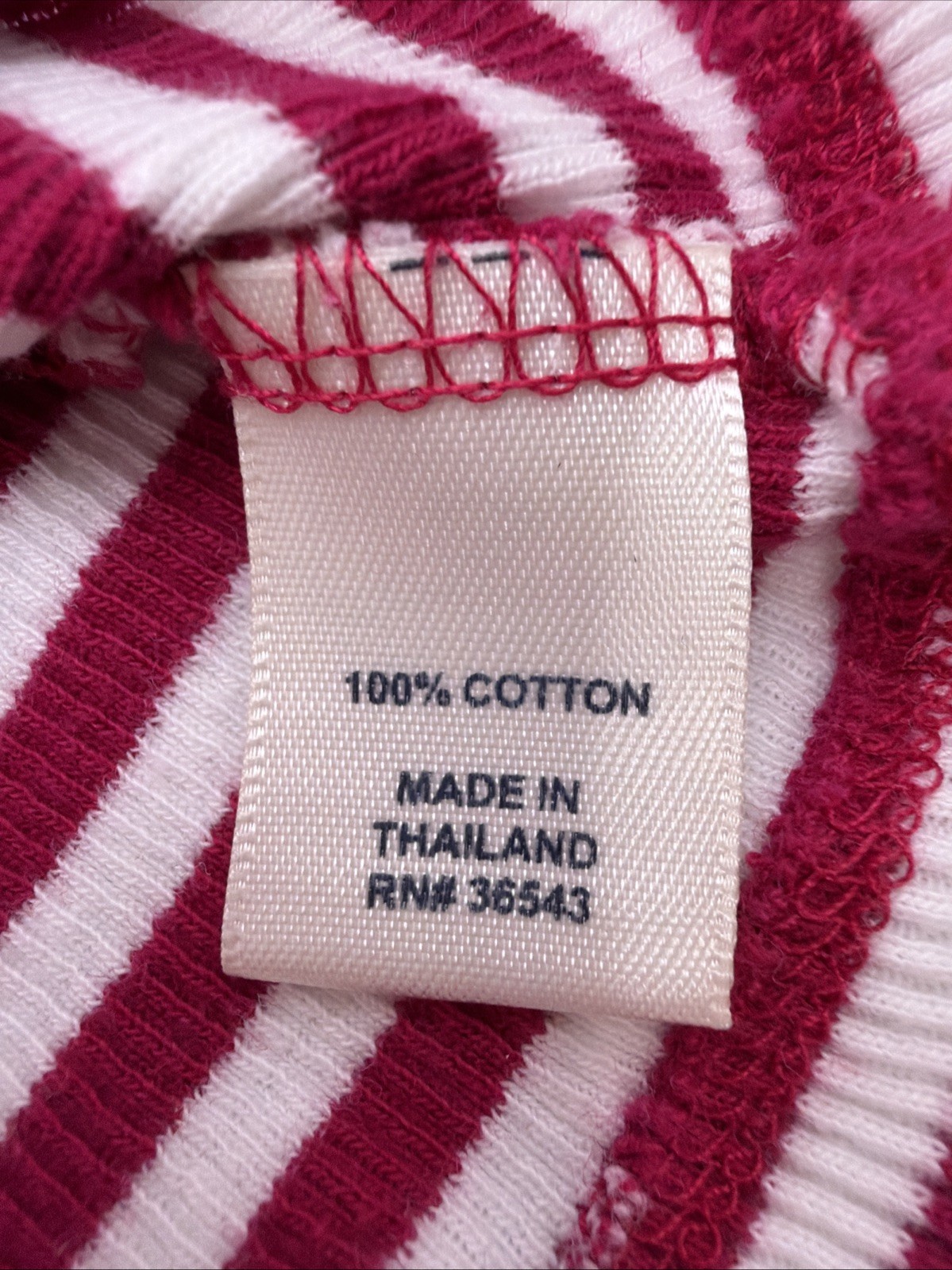 Bass Tank Top Women XS Triped Purple & White 100% Cotton In Thailand .#46757