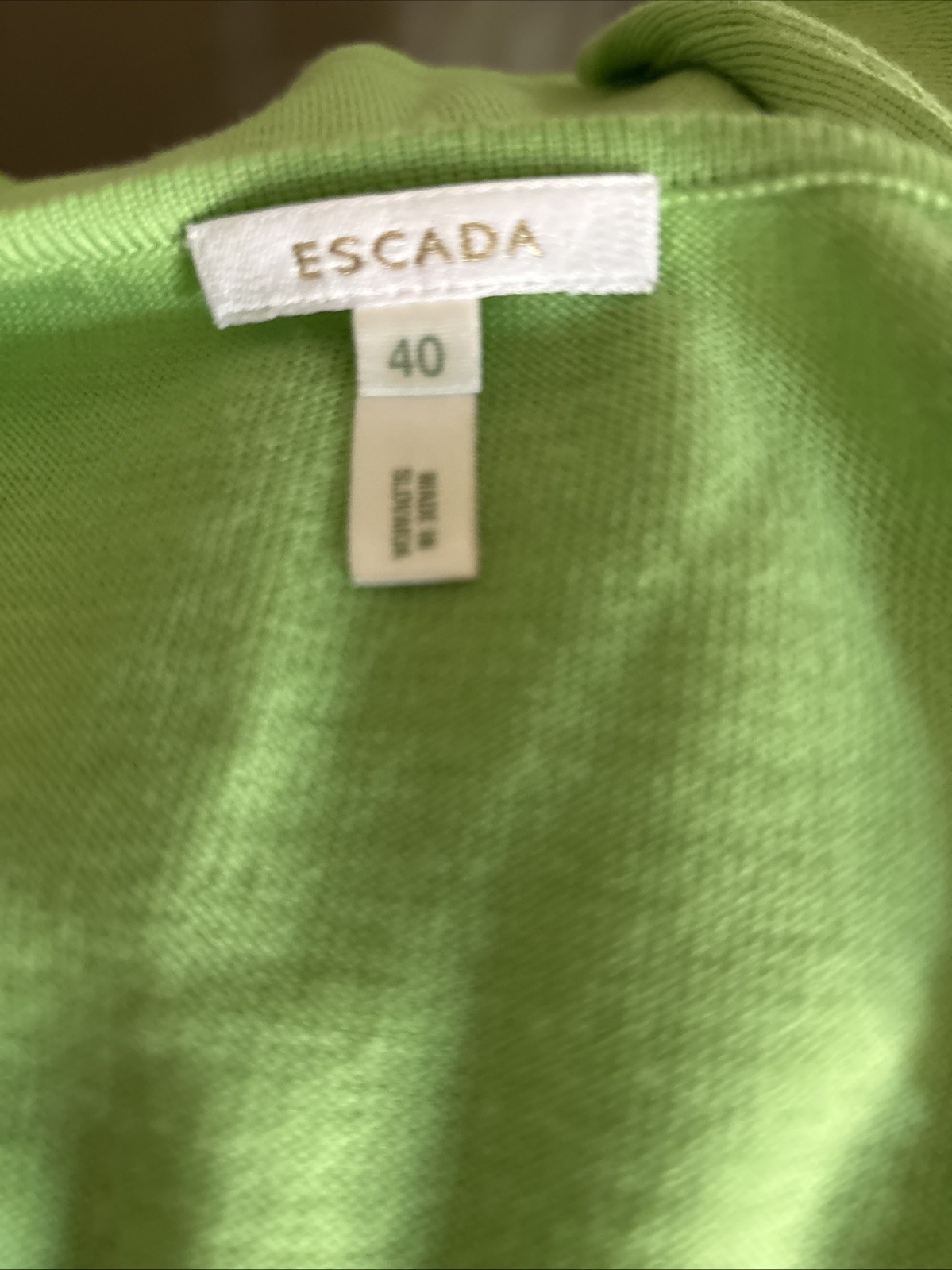 Escada Womens Old Money Wool Minimalist Top Sleeveless Italy 40/M Summer green