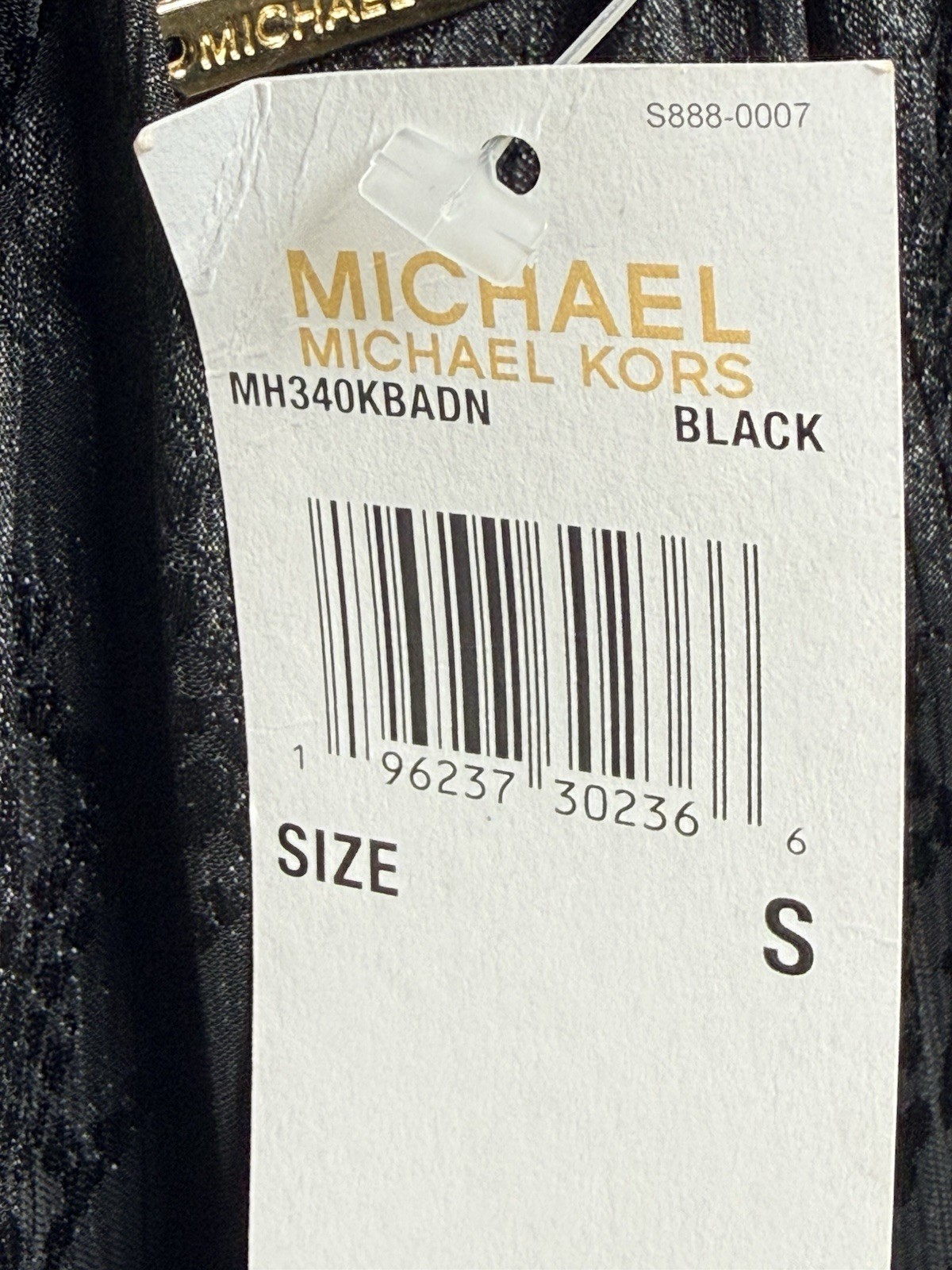 NWT Michael Kors Blouse Small Black Sheer Asymmetrical Hem Snake Skin Print
