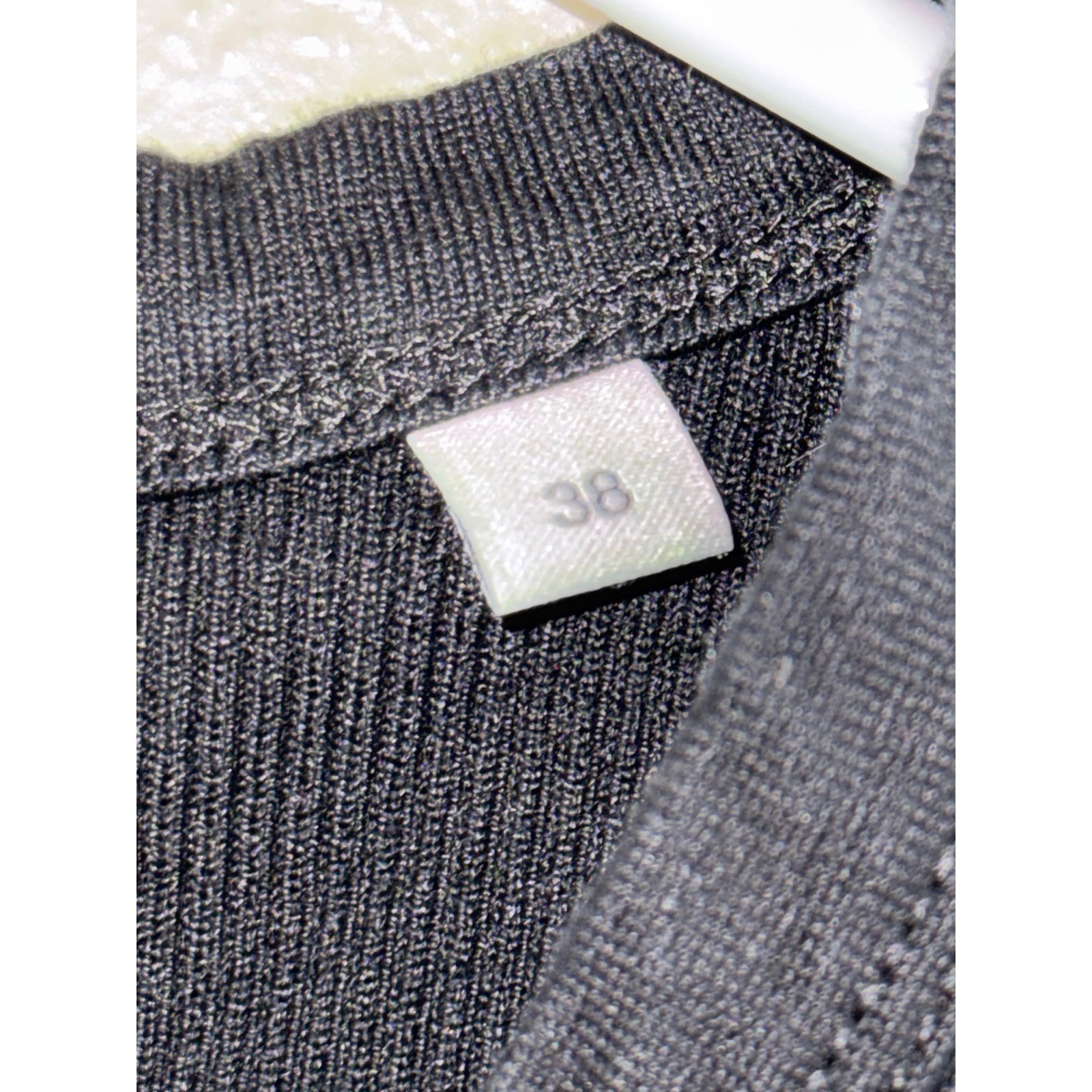 Rohe Black Ribbed Cotton Racerback Tank Top Size 38 Made in Portugal
