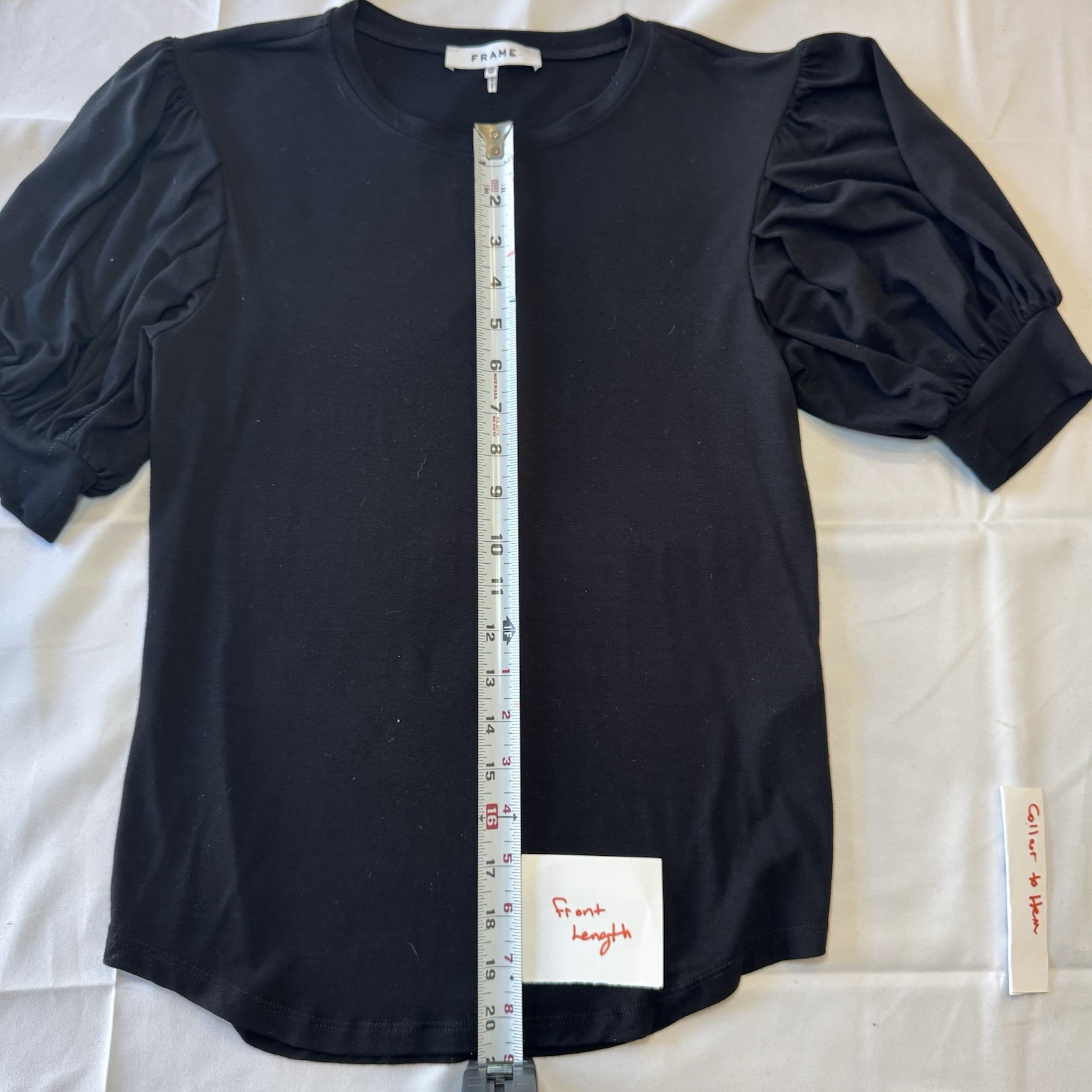 Frame Balloon Sleeve Top Blouse In Noir Black Sz XS Soft City Classic