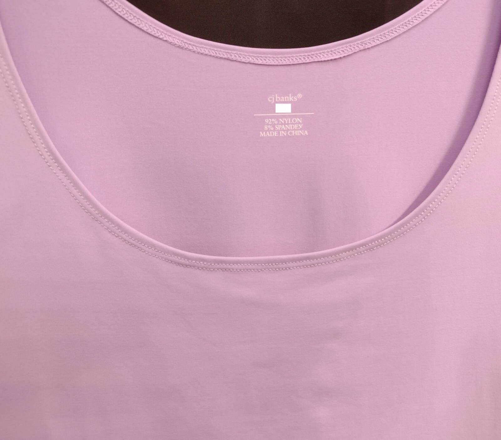 2X-20/22W CJ BANKS LILAC SMOOTH NYLON BLEND SLINKY STRETCH KNIT SHELL TANK TOP