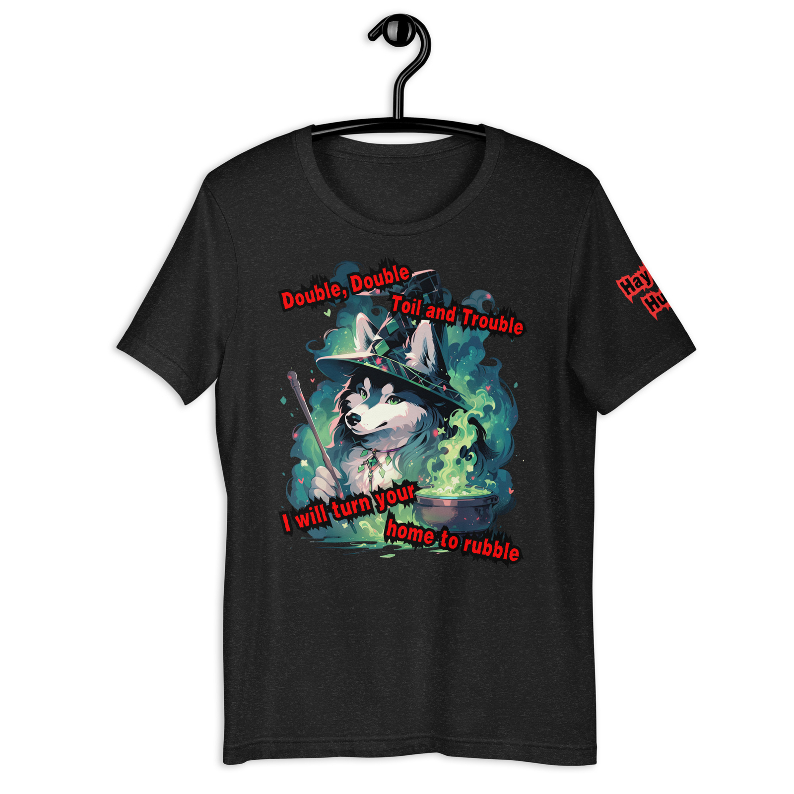 Husky Witch Double Double Unisex T-Shirt