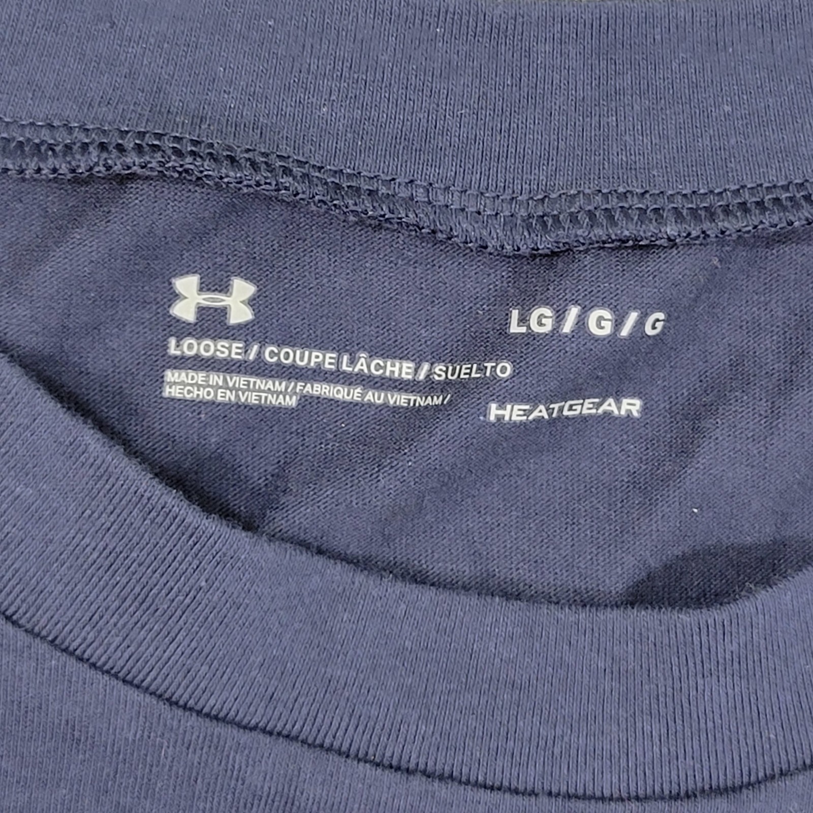 Under Armour T-Shirt Women’s Large Navy Heatgear Highlands Country Club New