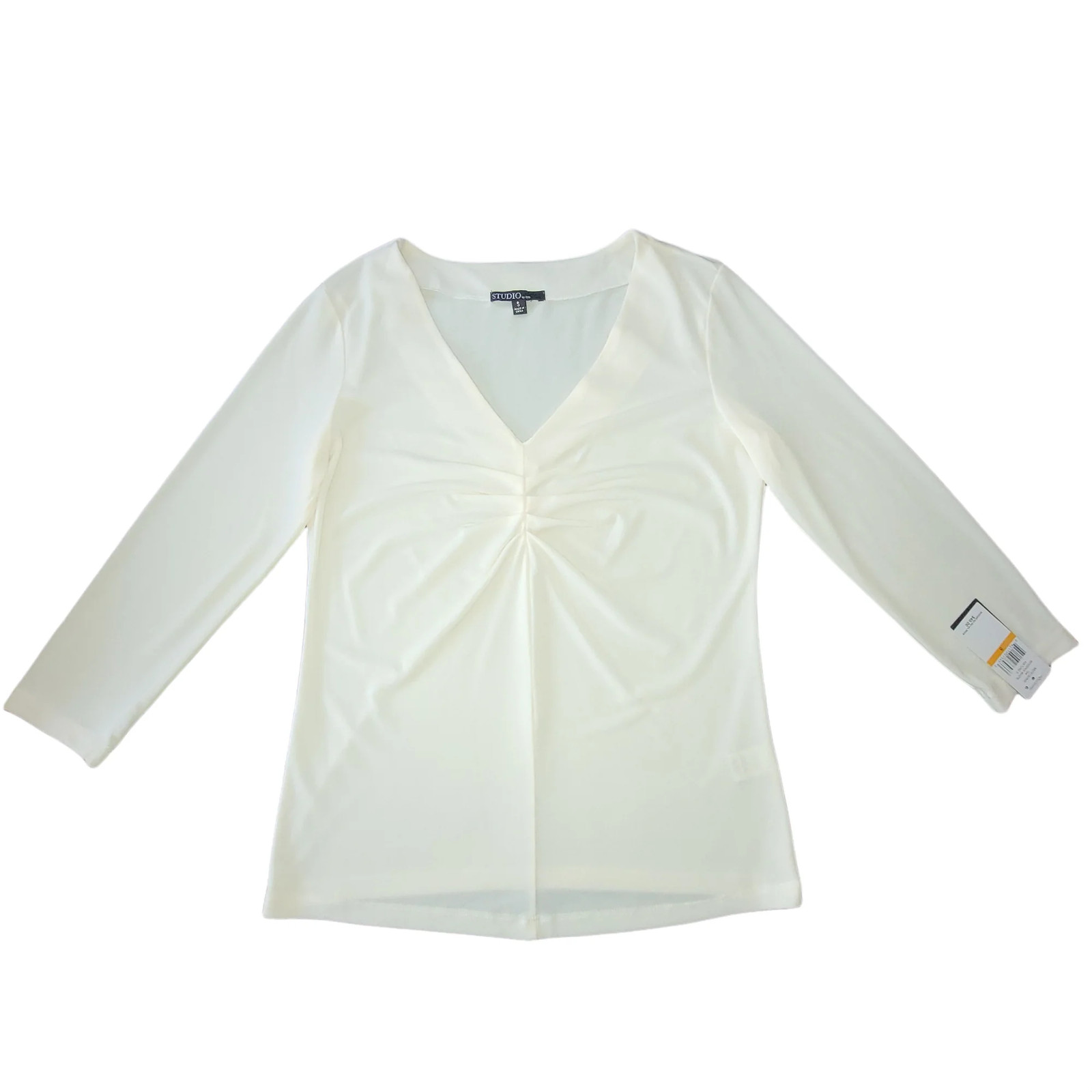 JPR Women’s Studio Ruched V-Neck Top Whisper White Small