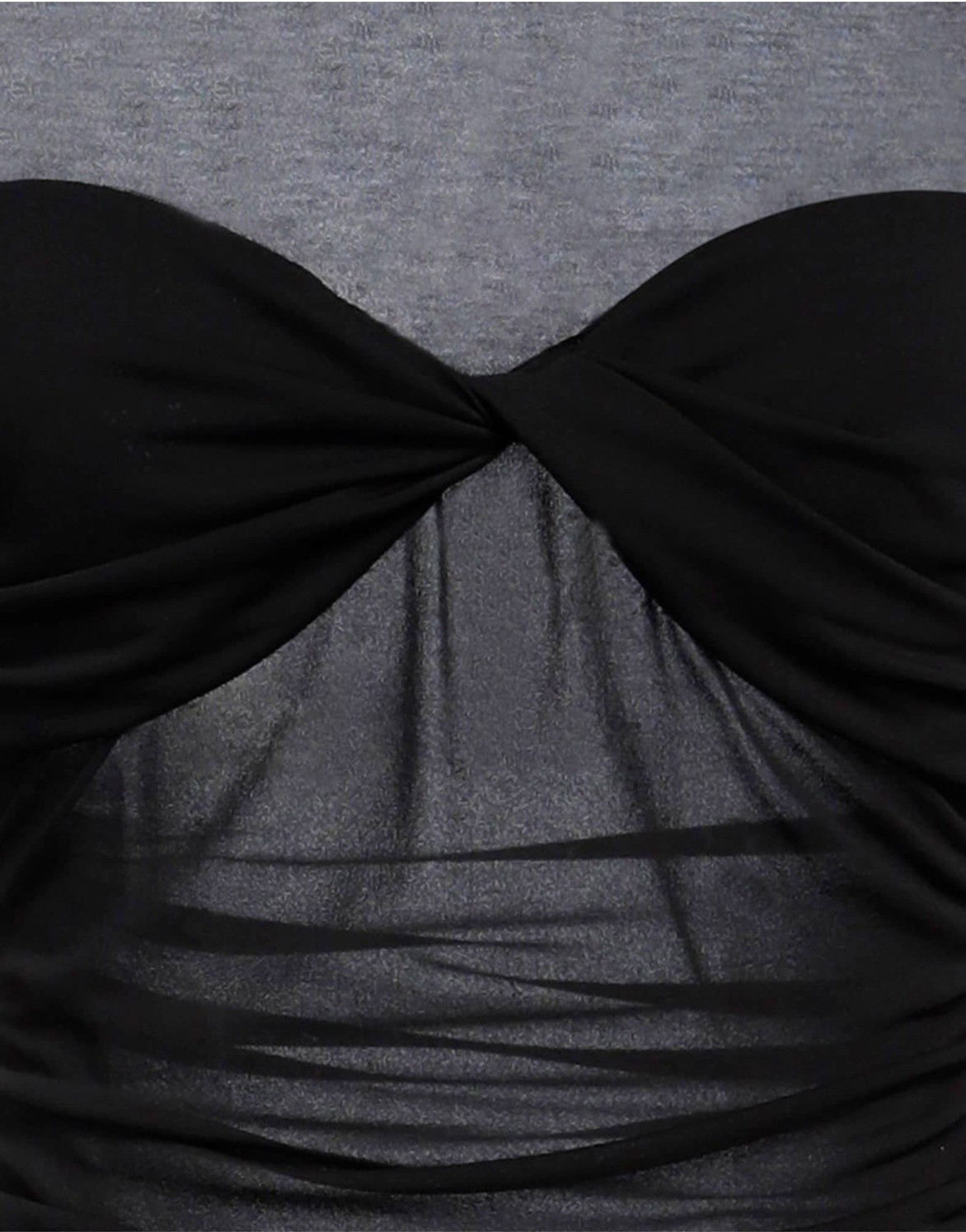 NWT Giorgio Armani Black Sheer Mesh Sweetheart, Bustier Top – Size 4