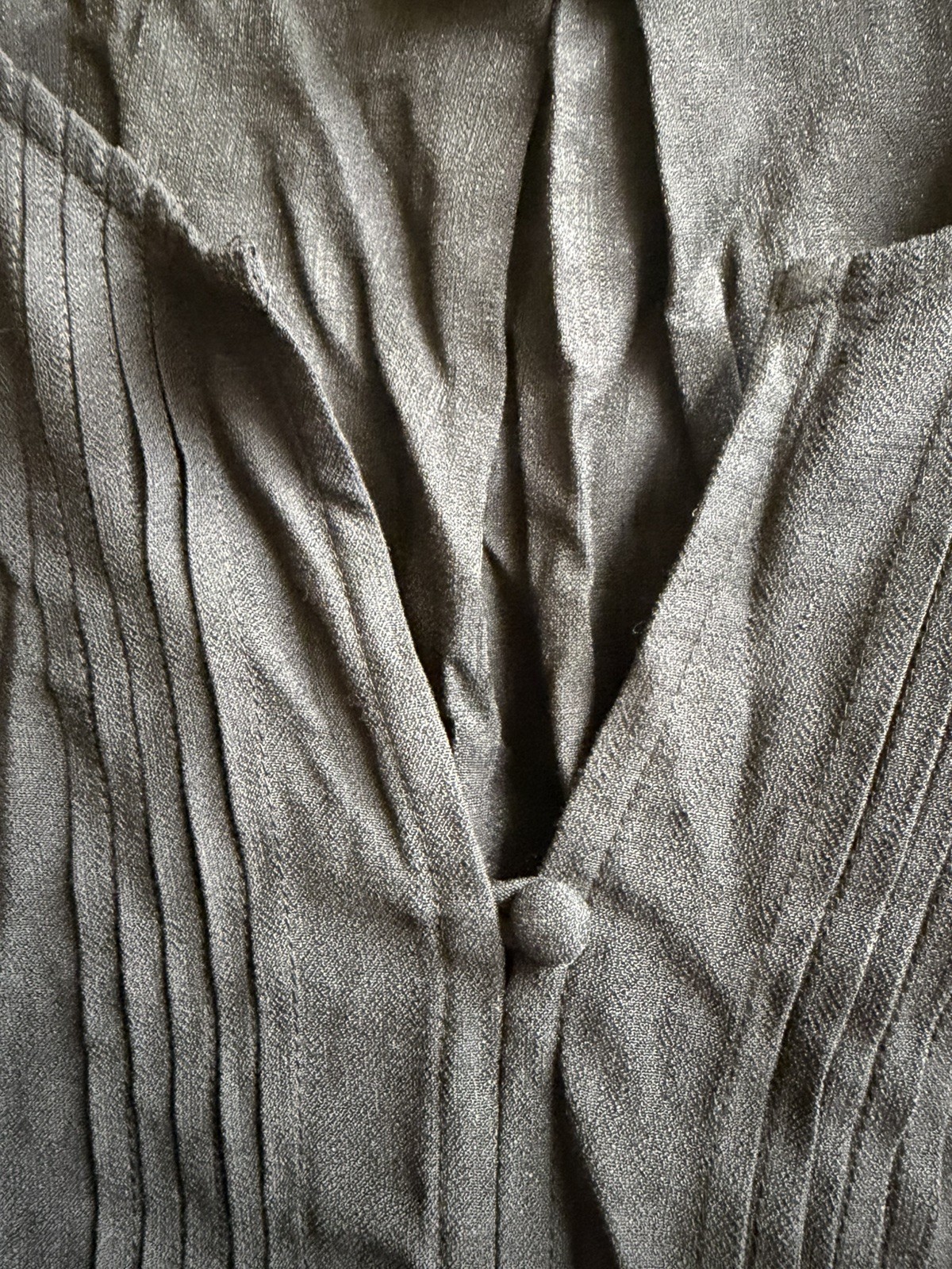 Simply Vera Vera Wang Black Pleated Button Front Blouse Women’s XL Long Sleeve
