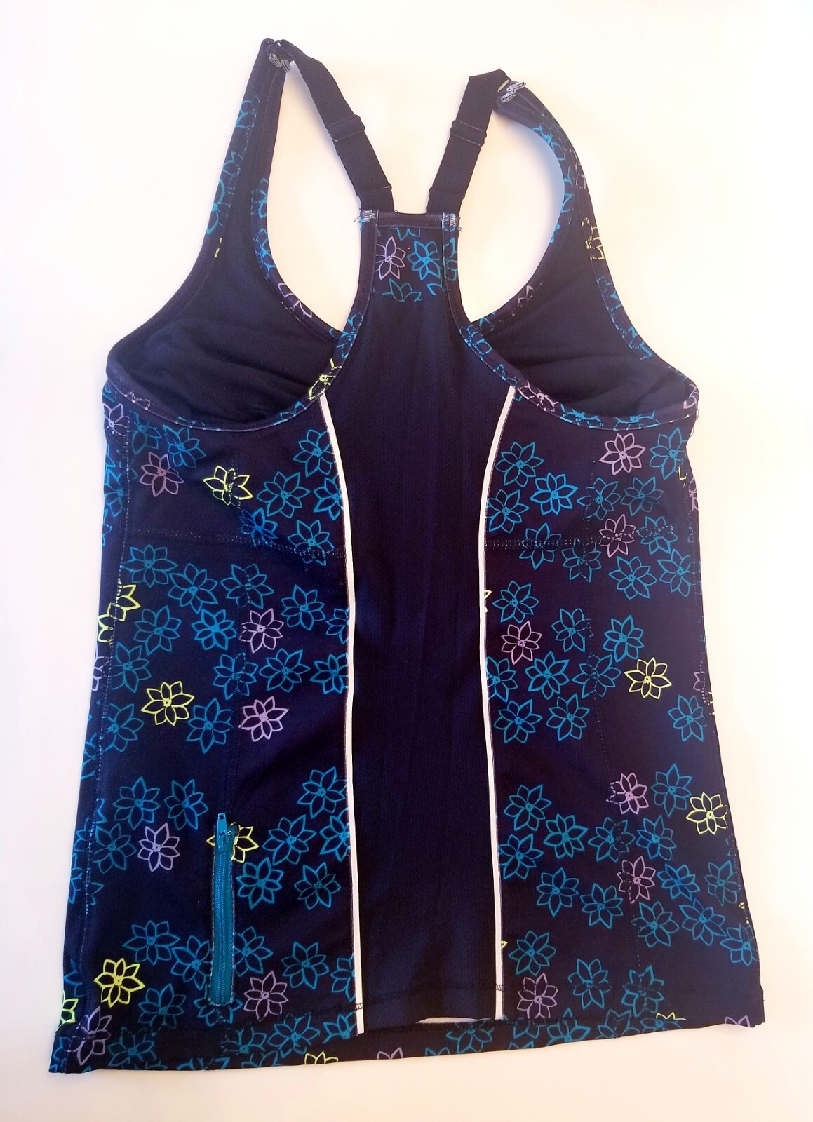 Active Old Navy Shirt Medium Running Floral Sports Bra Top Exercise
