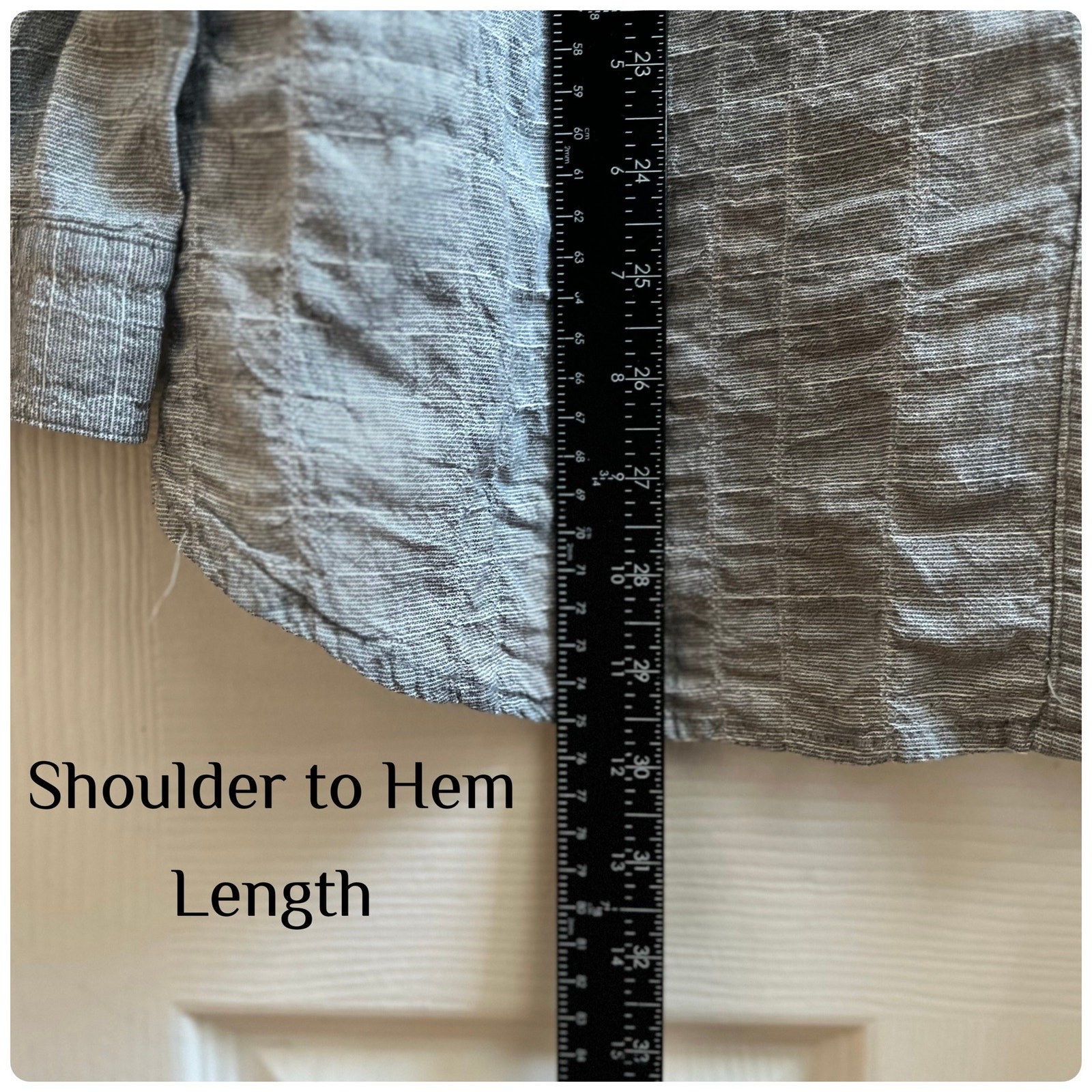 Soft Surroundings Wrinkle Crinkle Effect Roll Tab Sleeves Button Up Top Large