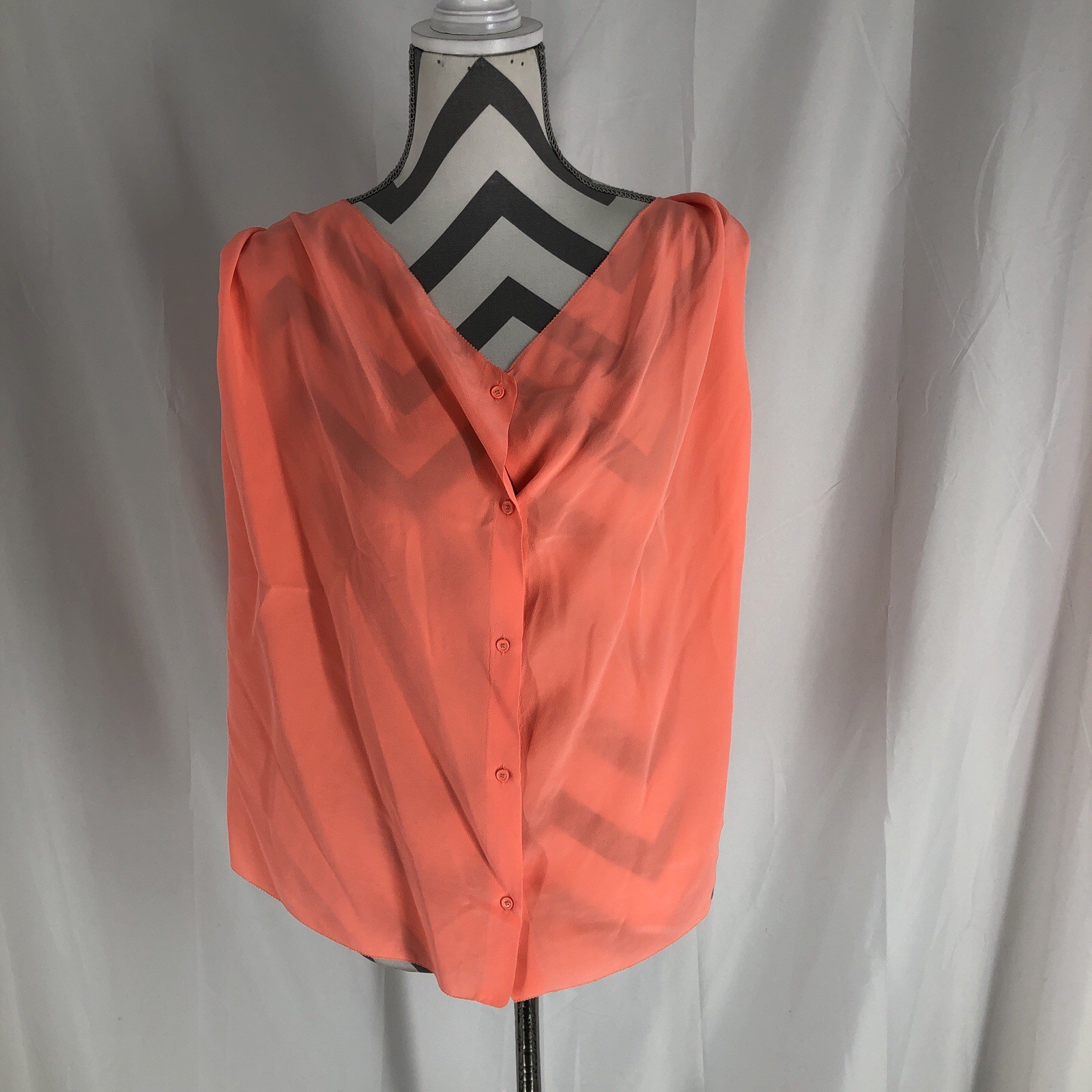 Wilfred 100% Silk Sleeveless Tank shell Top Women’s Small Neon Pink
