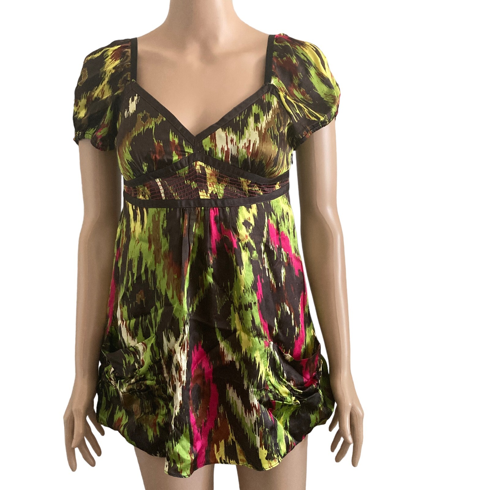 Hinge Shirt Womens XS Multicolored Stretch Lightweight Summer Spring