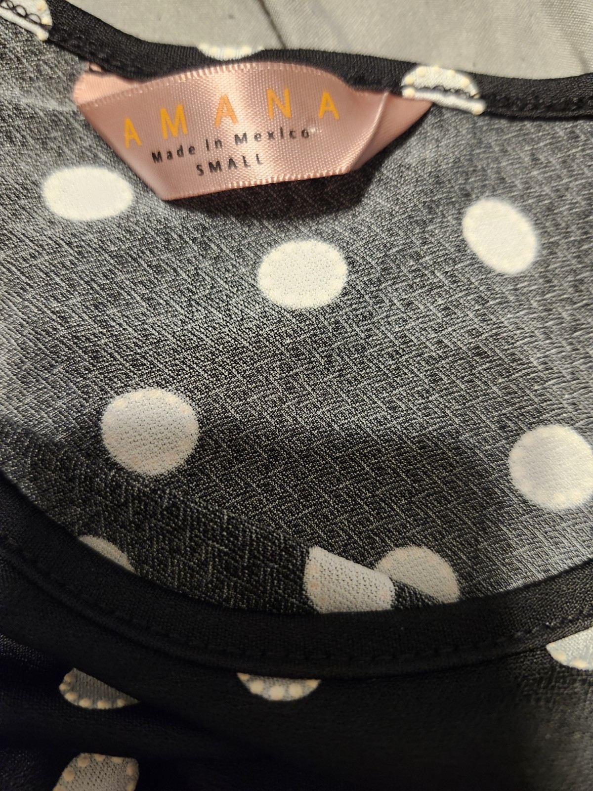 Amana Black Poka Dot Blouse