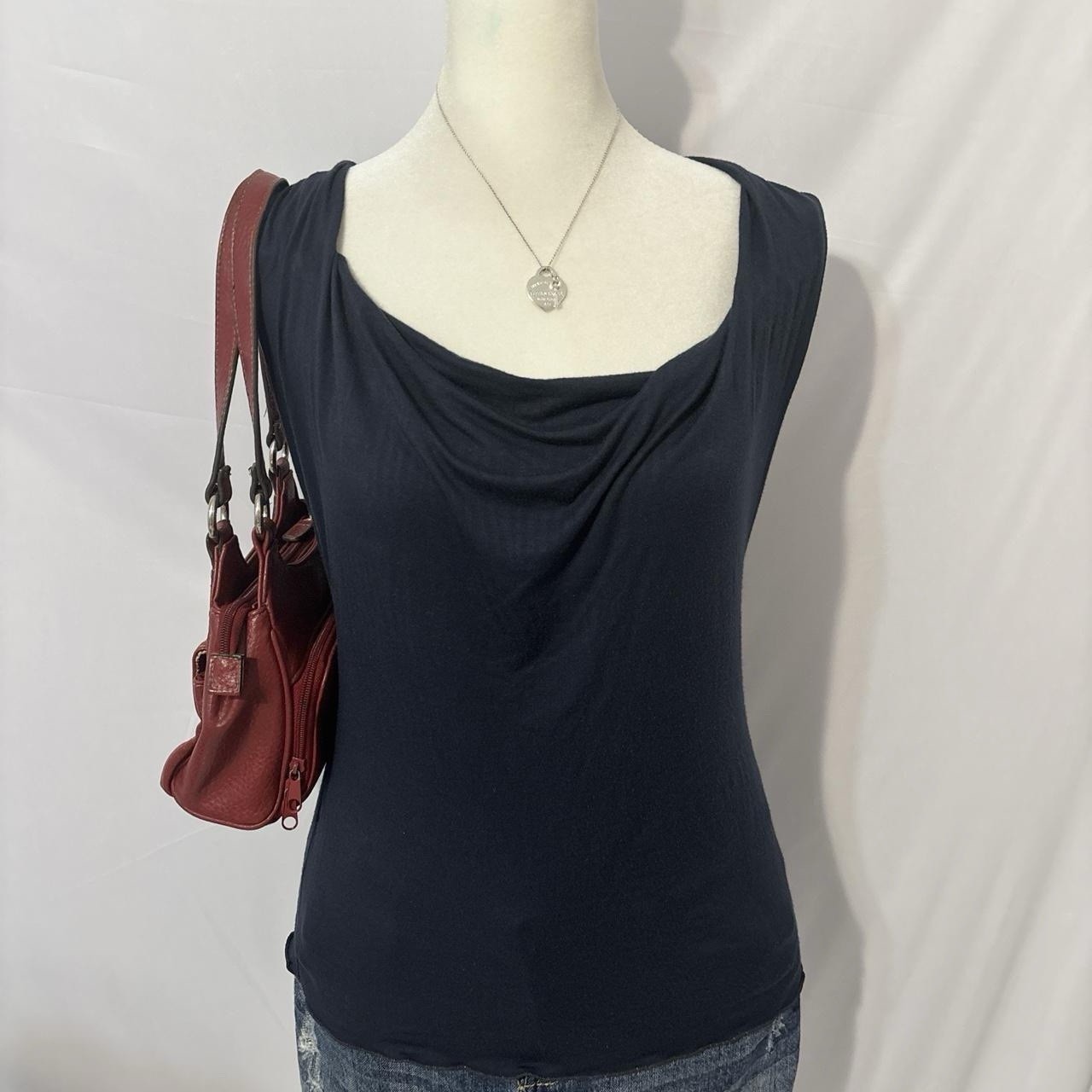 Y2k Banana Republic Office Siren Cowl Neck Top