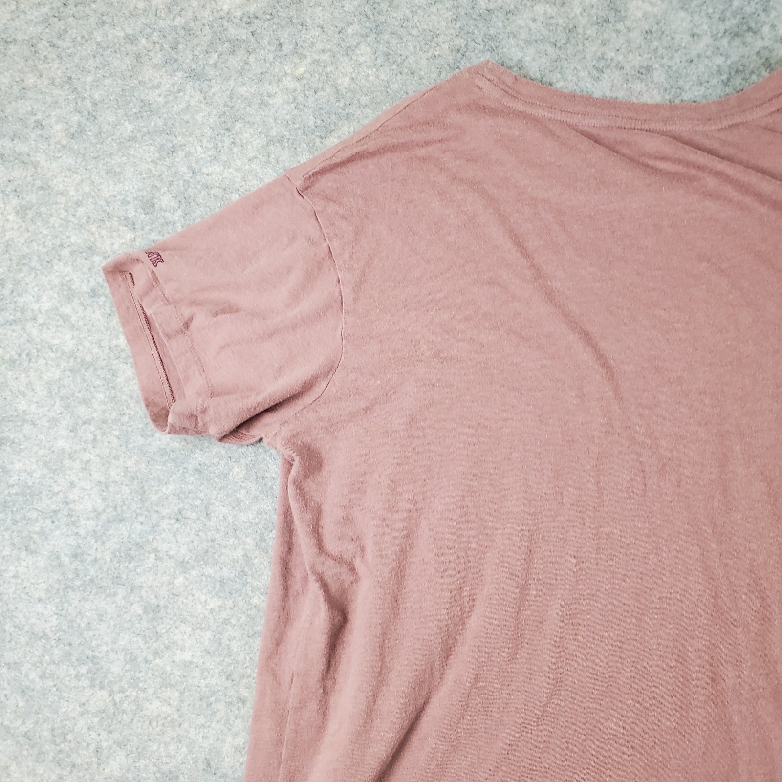 PINK By Victorias Secret Shirt Womens Medium Pink Crew Neck Short Sleeve Casual