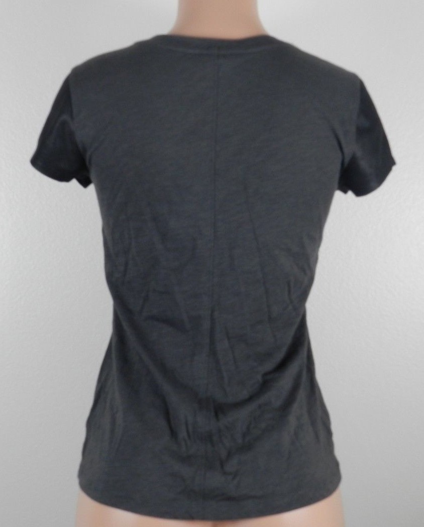 Express “NYC Rodeo” Women’s Size Small Gray Black Shirt SS Studded Neckline
