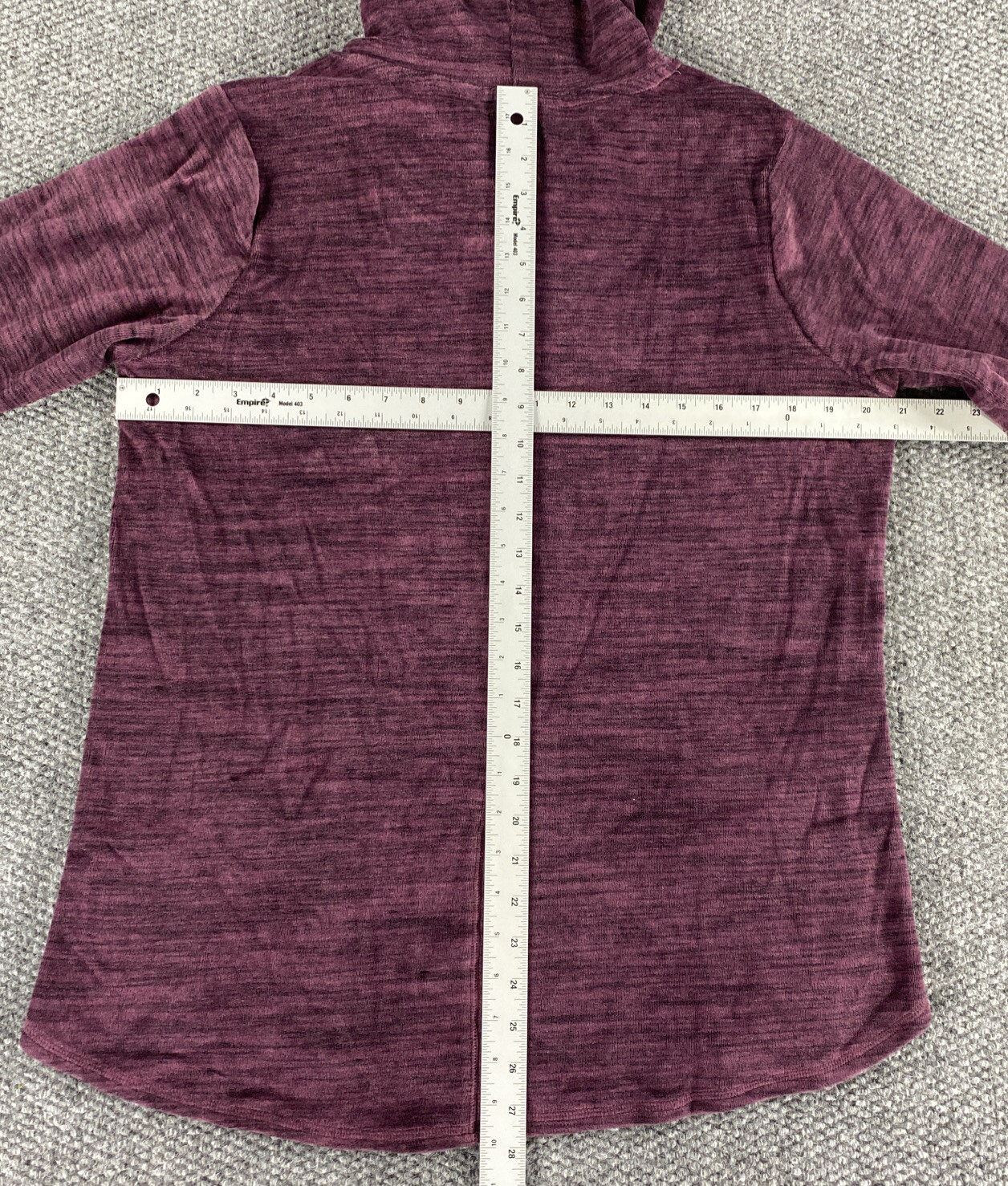 Harmony Balance Womens Long Sleeve Pullover Cowl Neck Purple Size Large