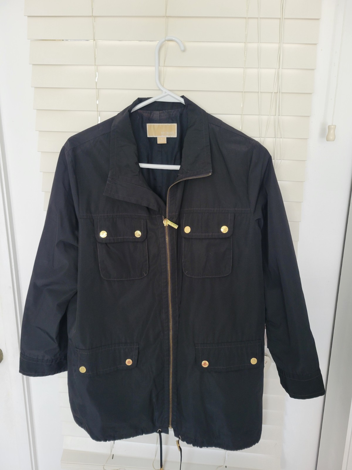 Michael Kors jacket windbreaker size L black full zipper