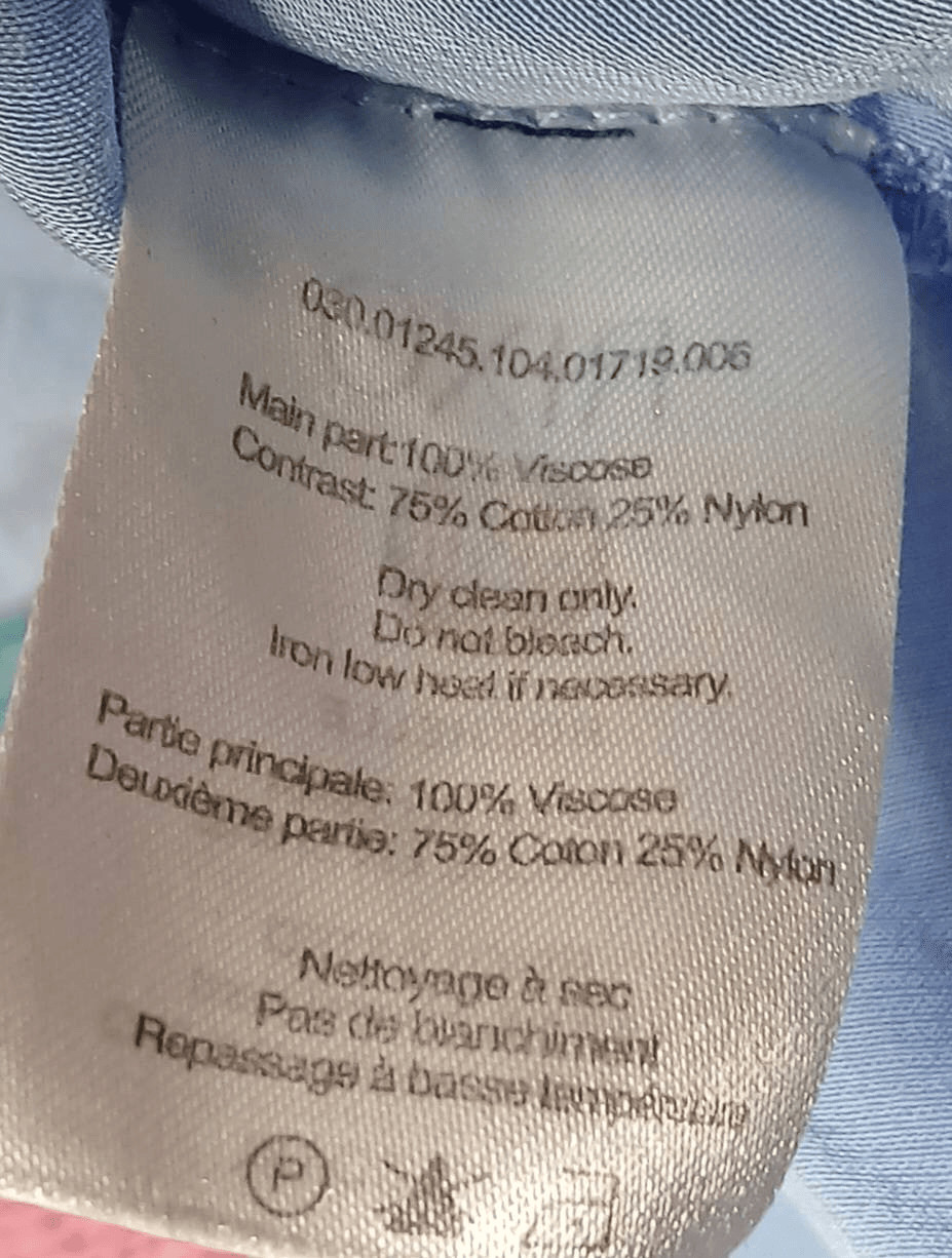 Rixo womens small babydoll top Cottagecore baby blue Coastal boho
