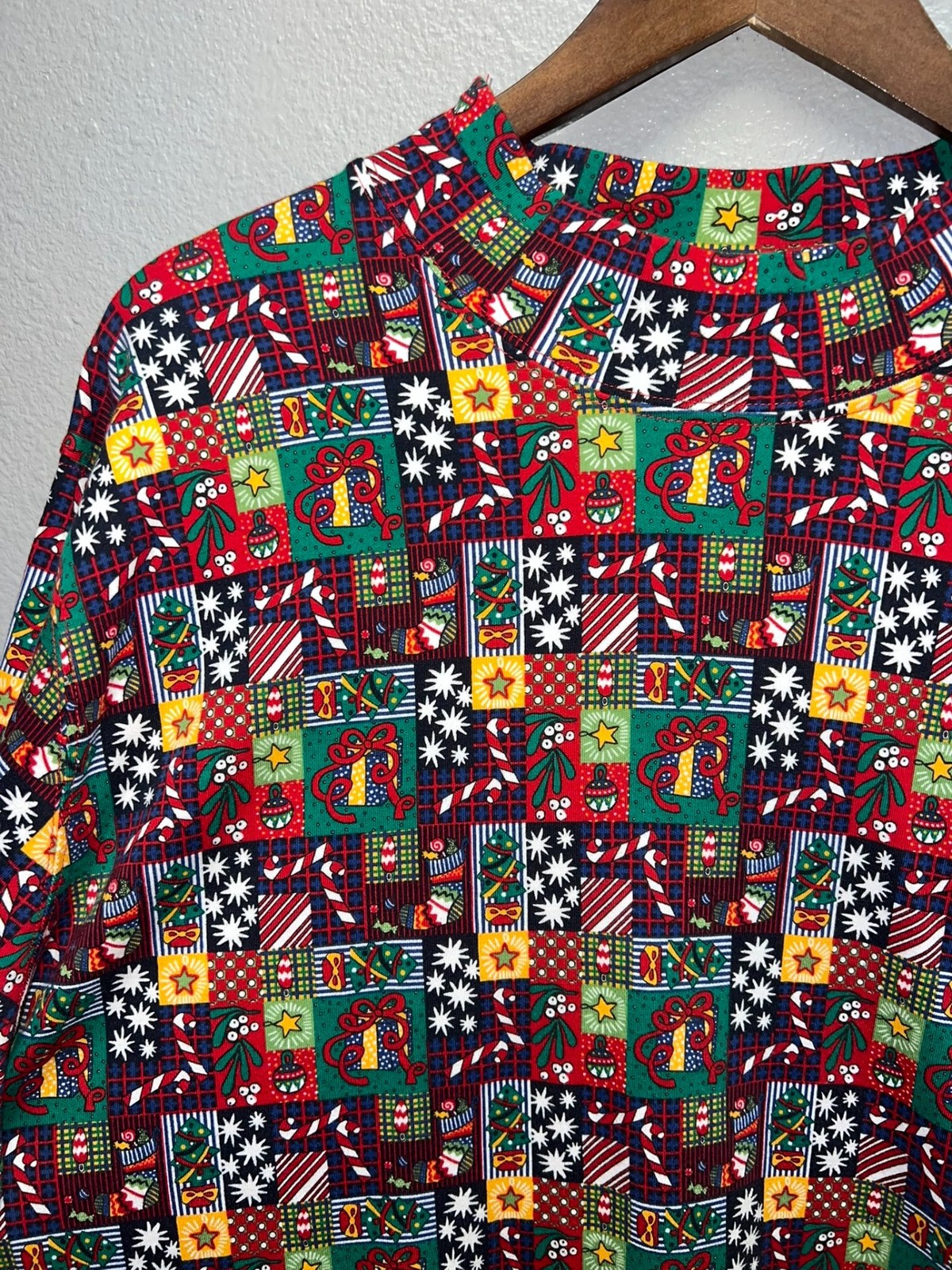 Vintage Christmas Long Sleeve Shirt Westbound Holiday Print Tee Womens 2X