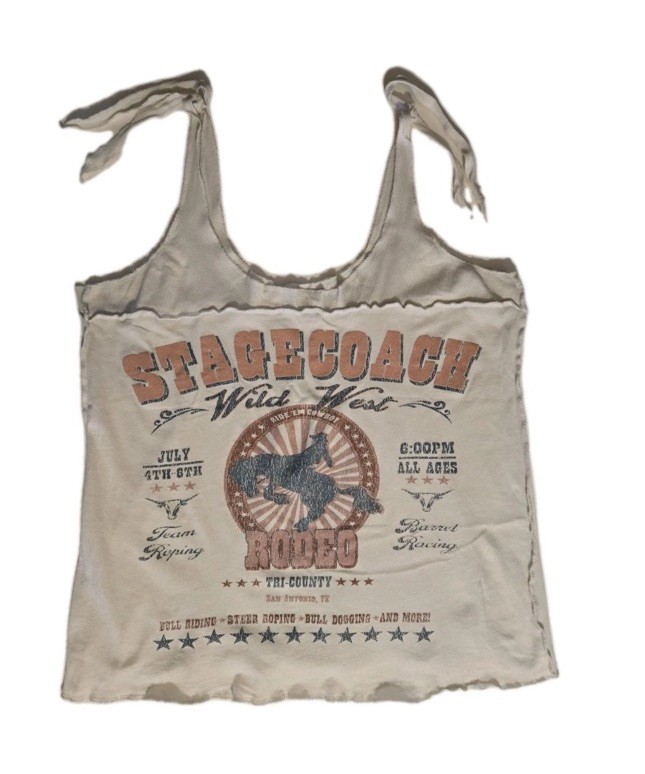 Torrid Festi Stagecoach Rodeo Tank Top Size 2 2X 18-20 Relaxed Fit NEW NWT