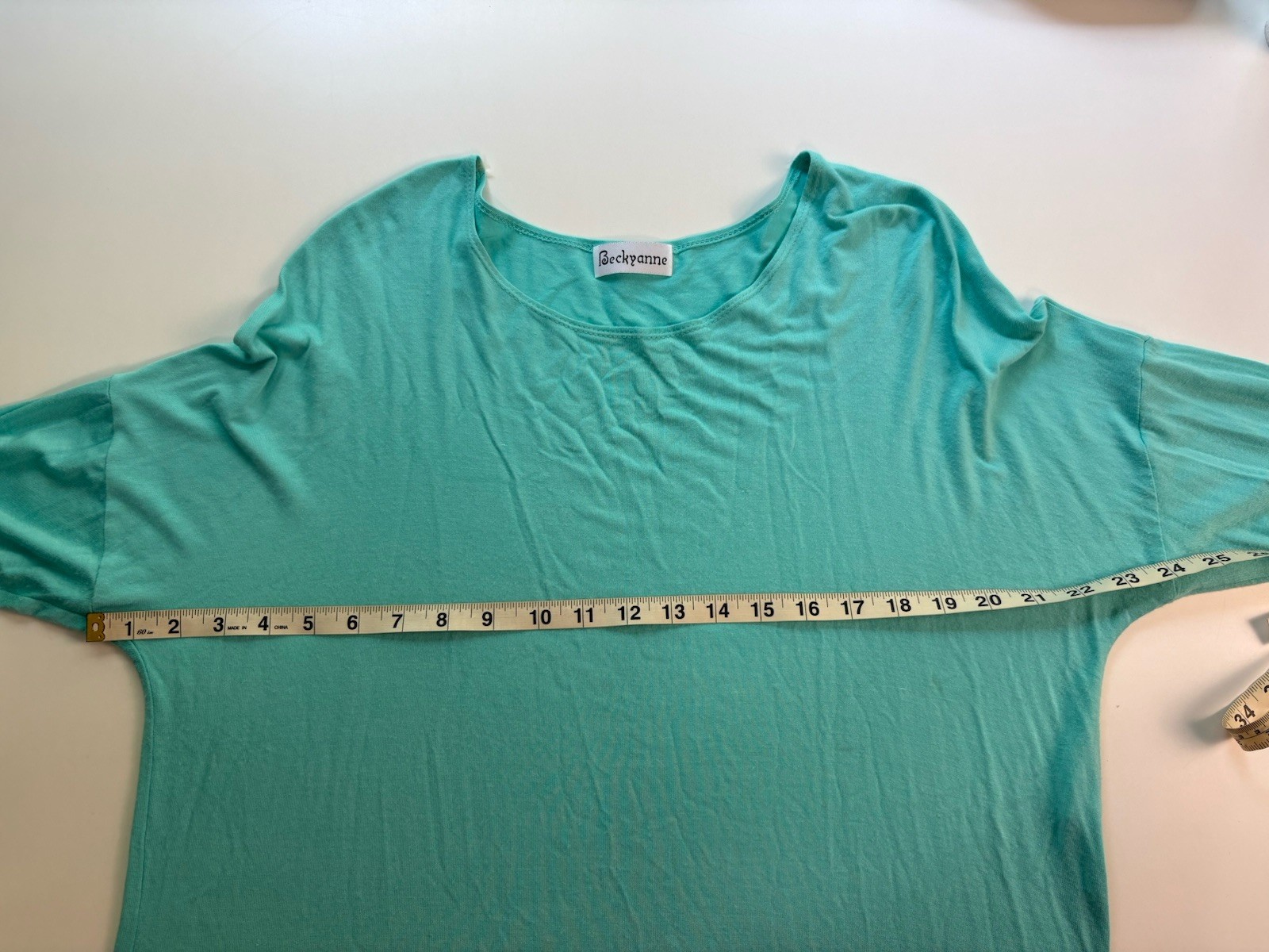 Beckyanne Women’s Tunic Top & Lace Topper Size S/M Turquoise Gray Boho Boutique