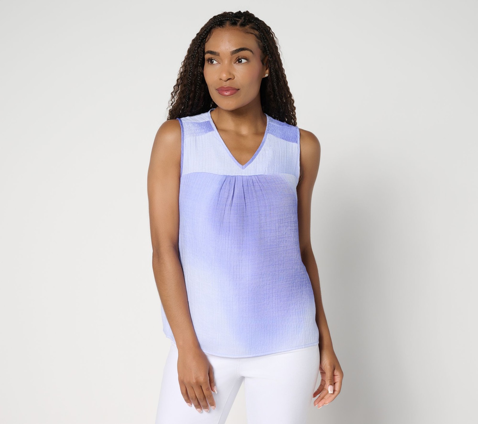 nicole by Nicole Miller Women’s Top Plus Sz 1X Sally Pucker Multi-colored
