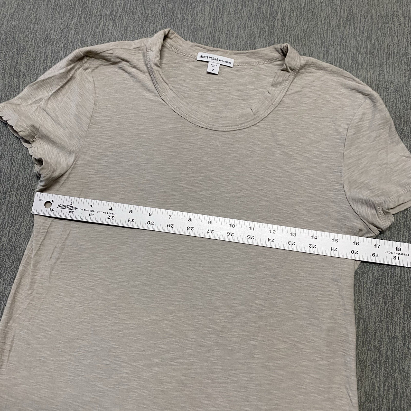 Standard James Perse Shirt Womens 2 Medium Cotton Quiet Luxury Minimal Gray
