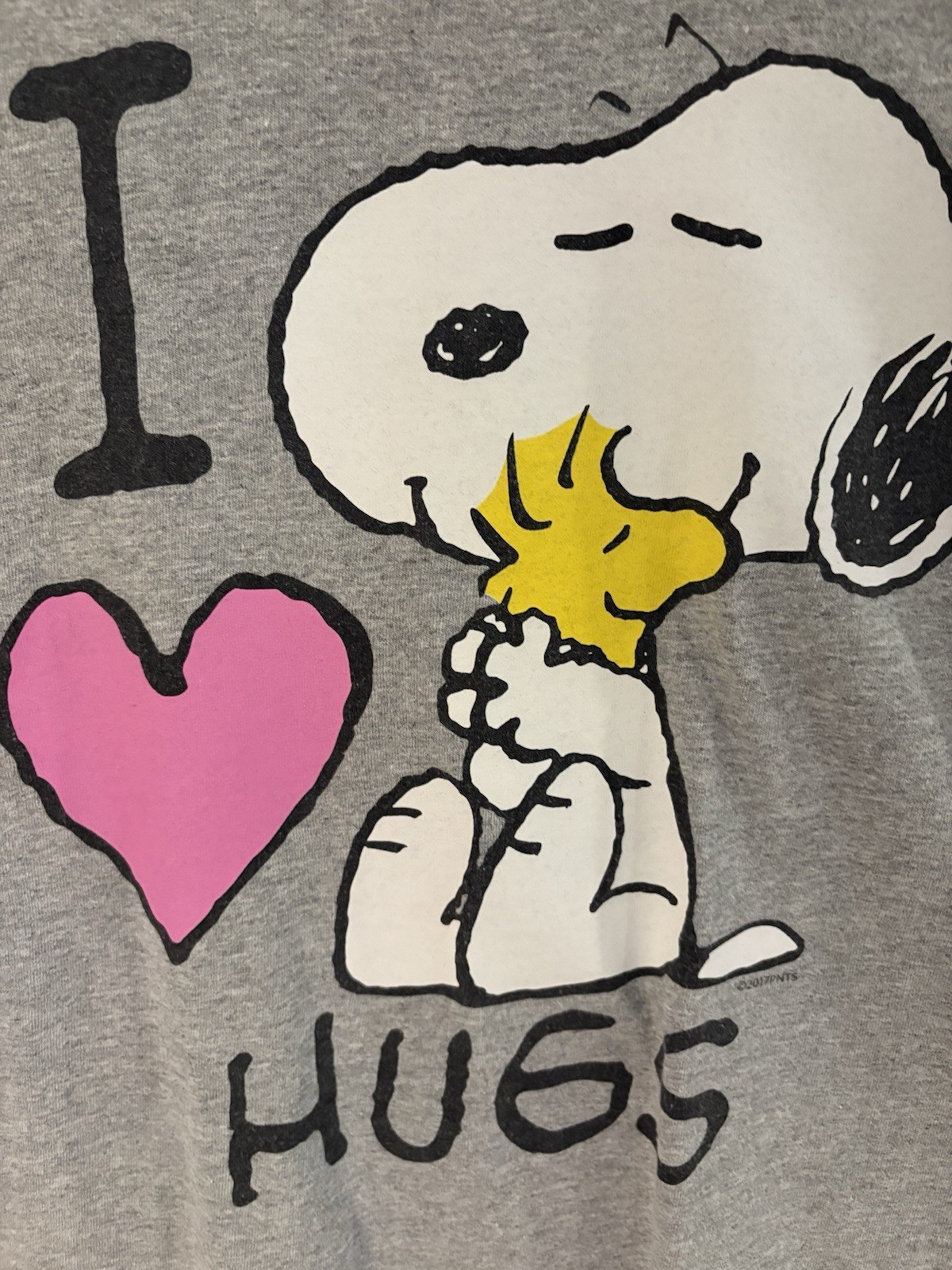 Snoopy/Woodstock t-shirt “I Love Hugs” XL