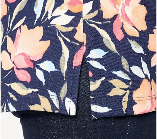 Denim & Co. Regular Printed Heavenly Jersey Swing Tunic NWT A715779