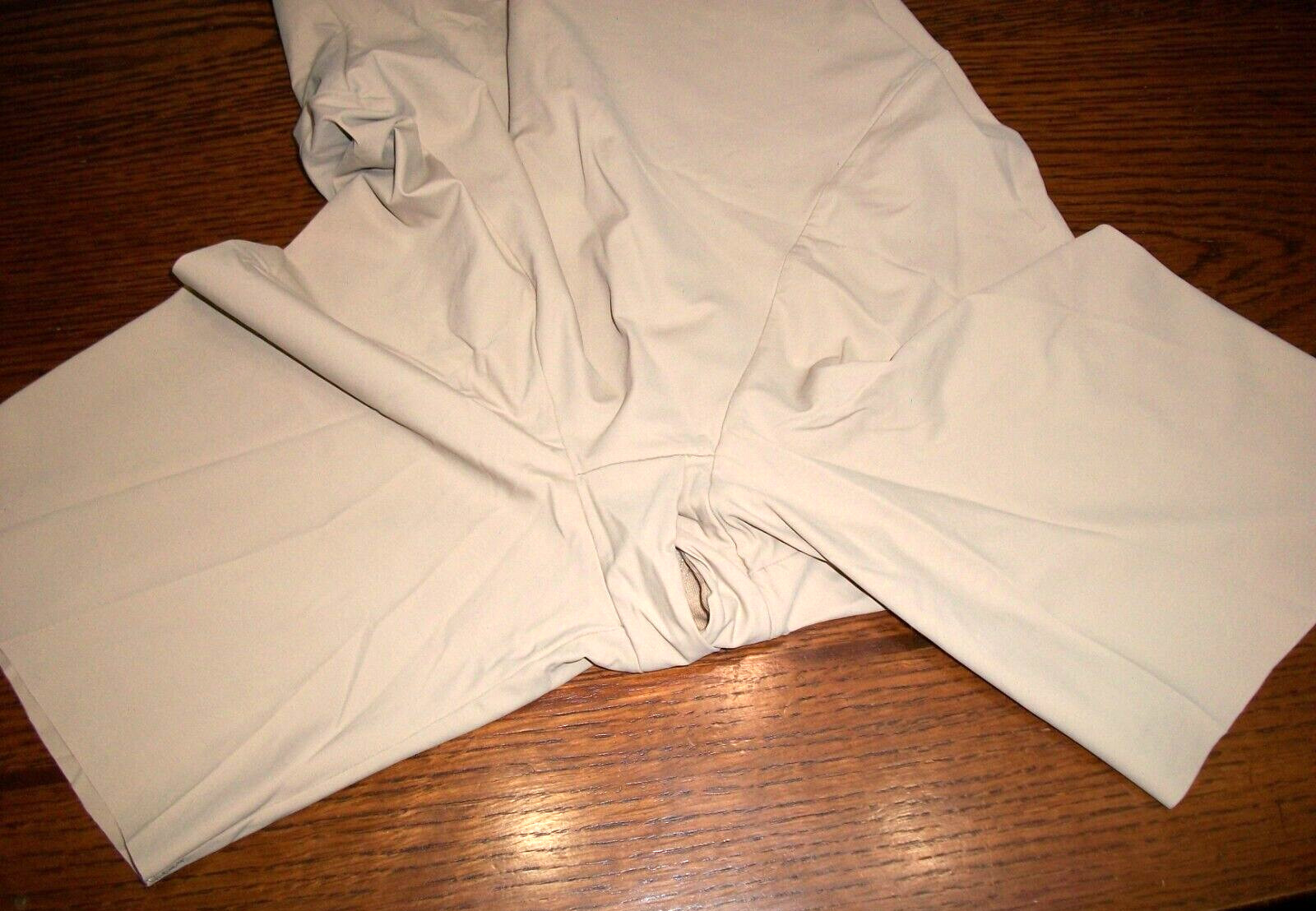 MAIDENFORM SZ L BEIGE SPANDEX SLIMMING SHAPER BODYSUIT~TUMMY THIGH CONTROL
