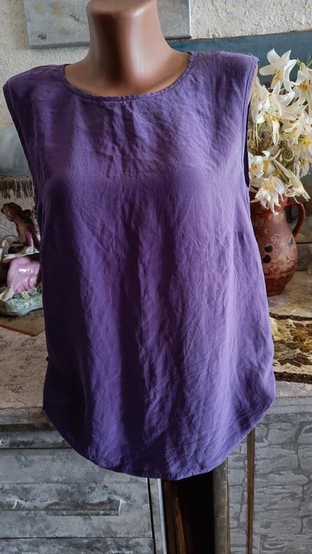 Women Peter Hahn shirt purple silk 42