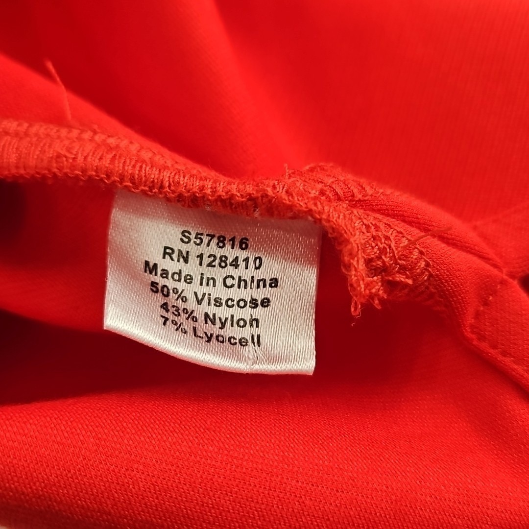 Ann Mashburn Women’s Top Size XS Lipstick Red Oversized Boxy Quiet Luxury NWT