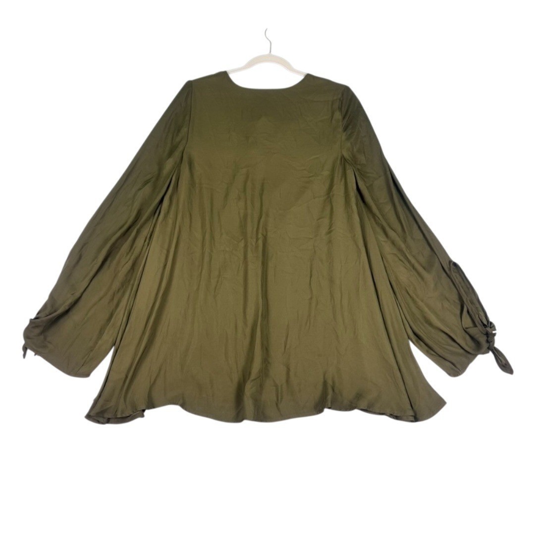 Show Me Your Mumu Johanna Tunic in Olive Silky Satin – Size Small – NWT