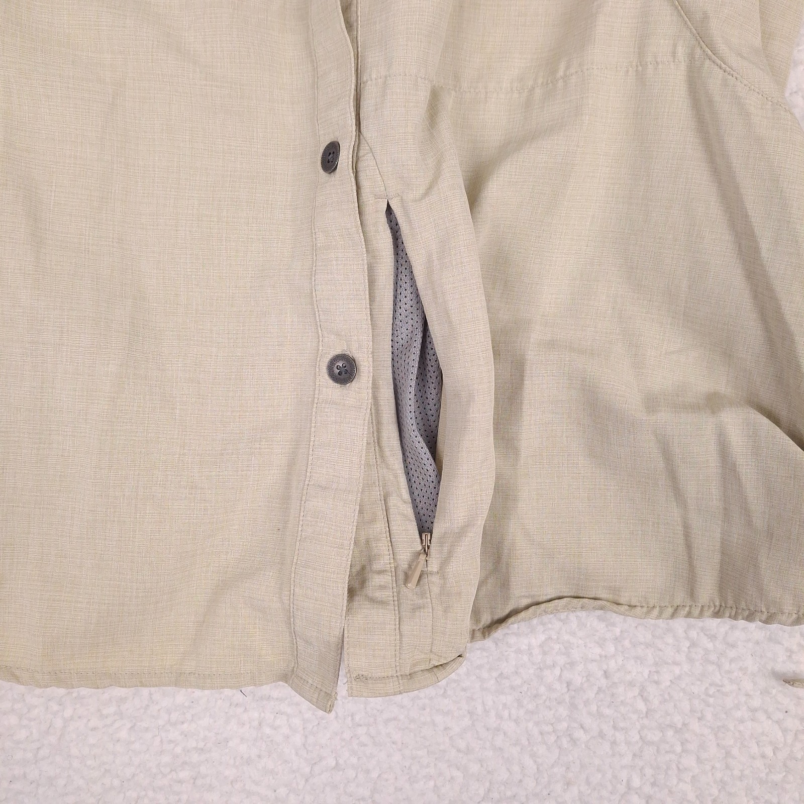 Outdoor Research womens XL UPF 50 long sleeve hiking shirt trail roll tab vented