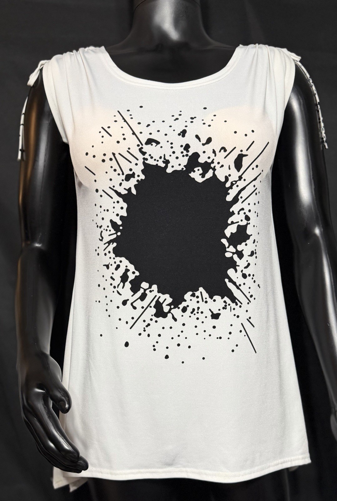 Abstract Art Tunic Patrizia Luca Milano Top Italian Designer, Chic Statement