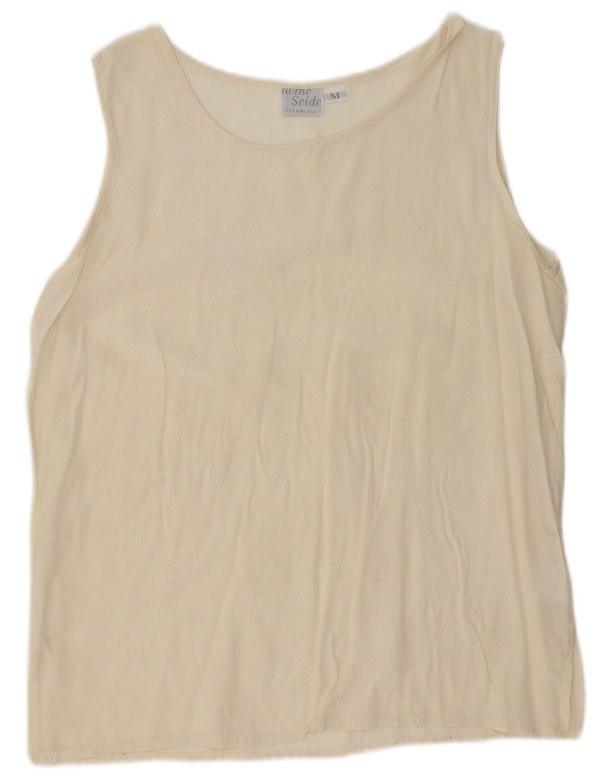 Reine Seide Womens Vest Top UK 14 Medium Beige Silk NN15