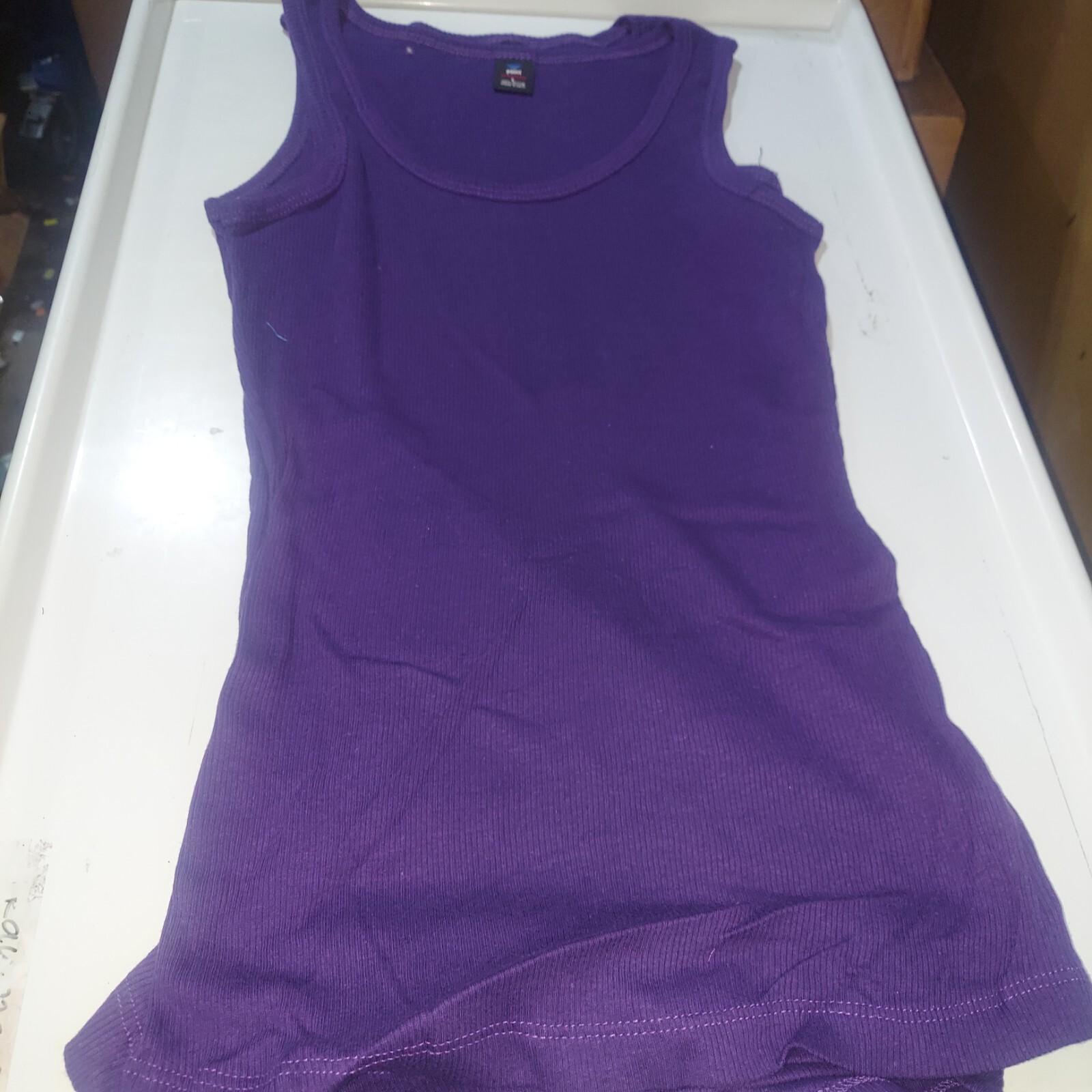 NWOT Point Sportswear Purple Ribbed Racerback Tank Top Women’s Size Large