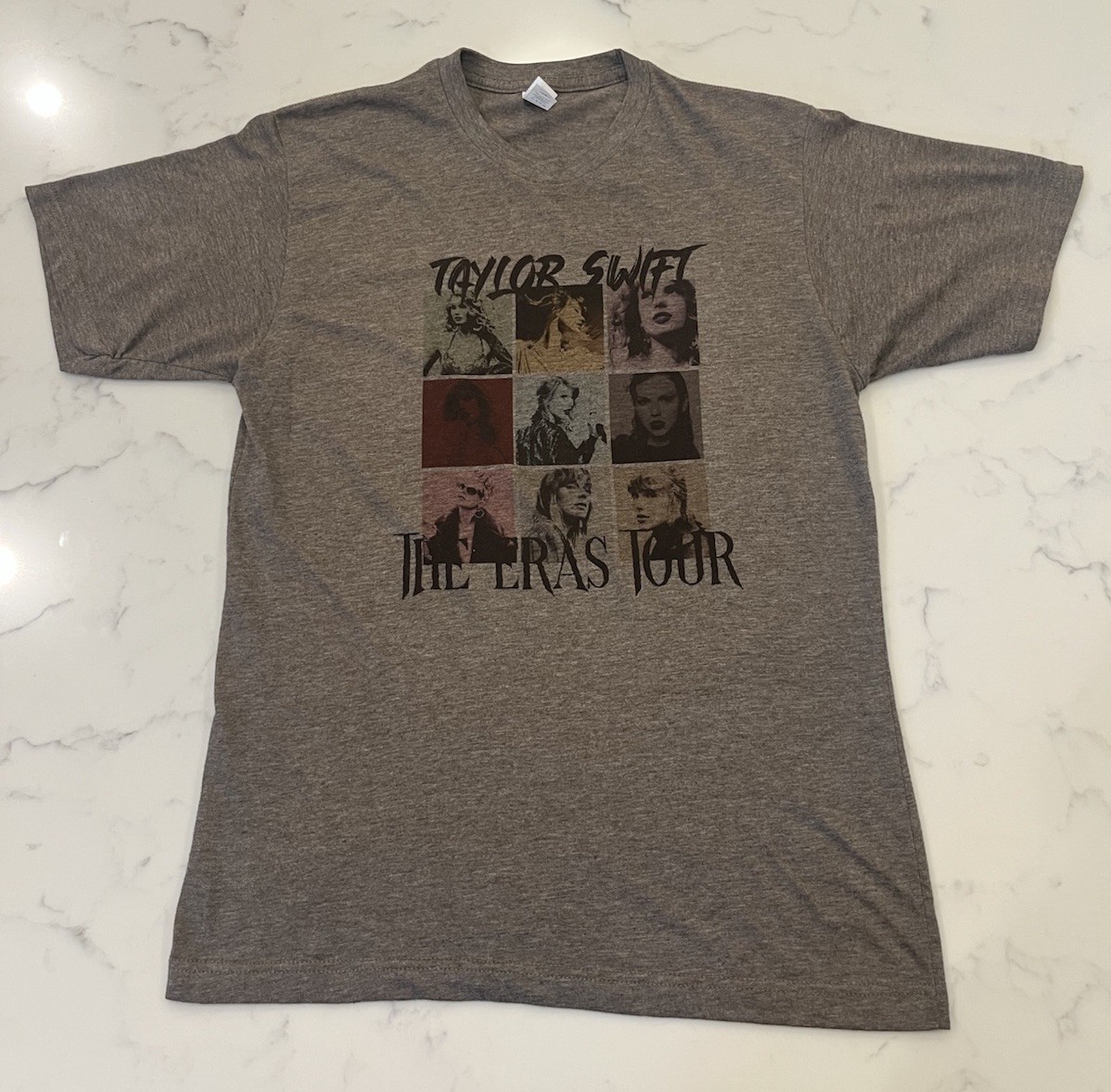 Tultex Taylor Swift The Eras Tour Women’s T Shirt Size Medium Heather Brown