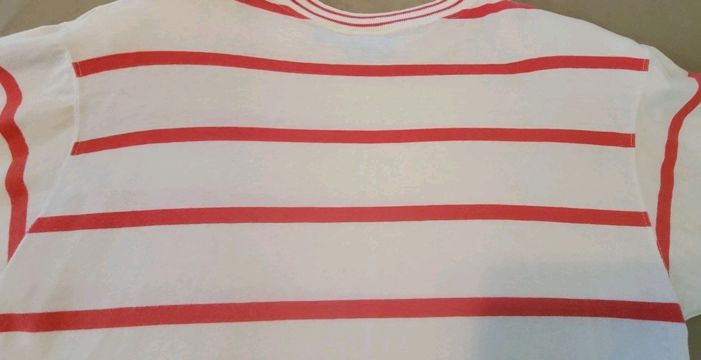 Vtg Womans Dockers Since 1950, Levi’s Coral/Peach Stripes Shoulder Pads Small