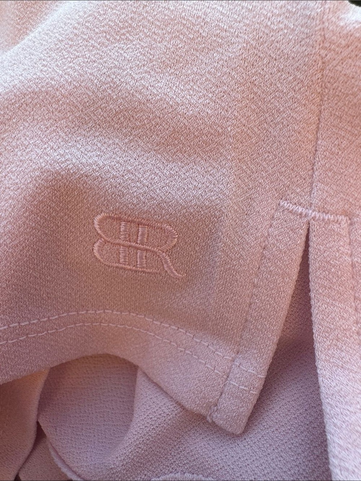 Banana Republic Light Blush Pink Split V-Neck Top