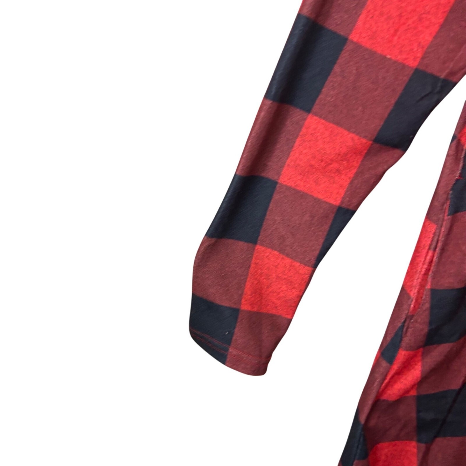 NWT Mirol Women’s XL Red Plaid Dress Long Sleeves Knit Pockets NWT
