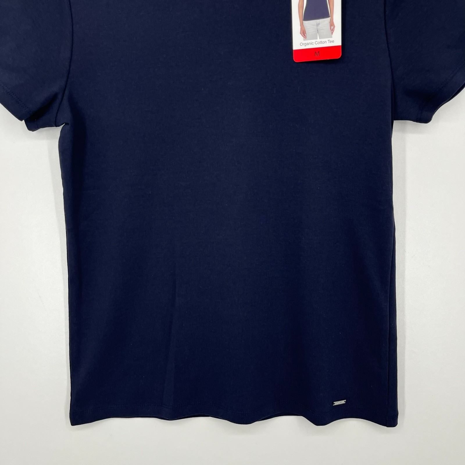 DKNY T-Shirt Women’s M Navy Blue Organic Cotton Solid Short Sleeve New NWT