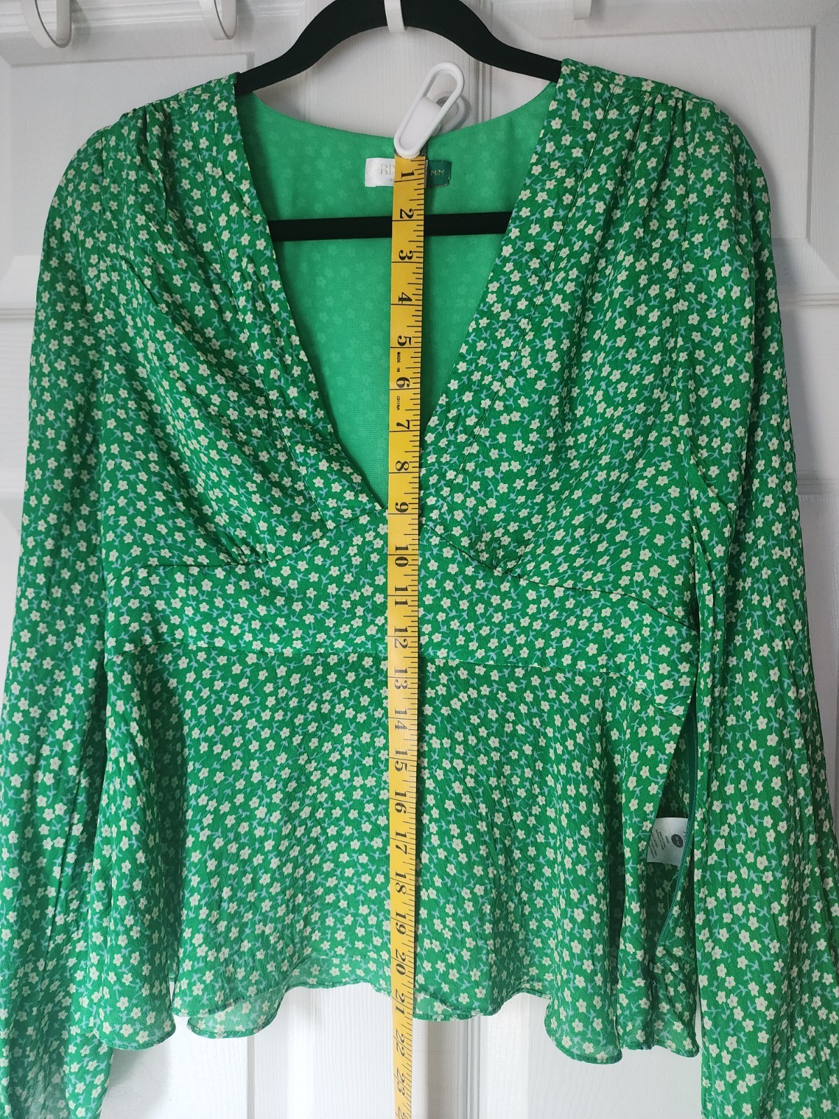 Rixo London Blouse-Boho Green Floral Print Shirt – Quality Fitted Side Zip Shirt