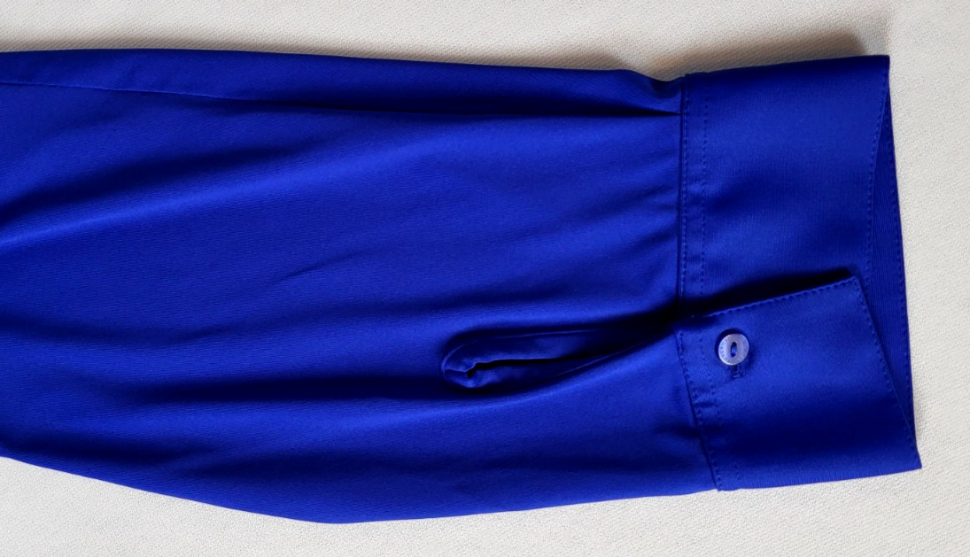 Foxcroft Women’s Size 1X Cobalt Blue 3/4 Sleeve Easy Care Stretch Knit Tunic Top